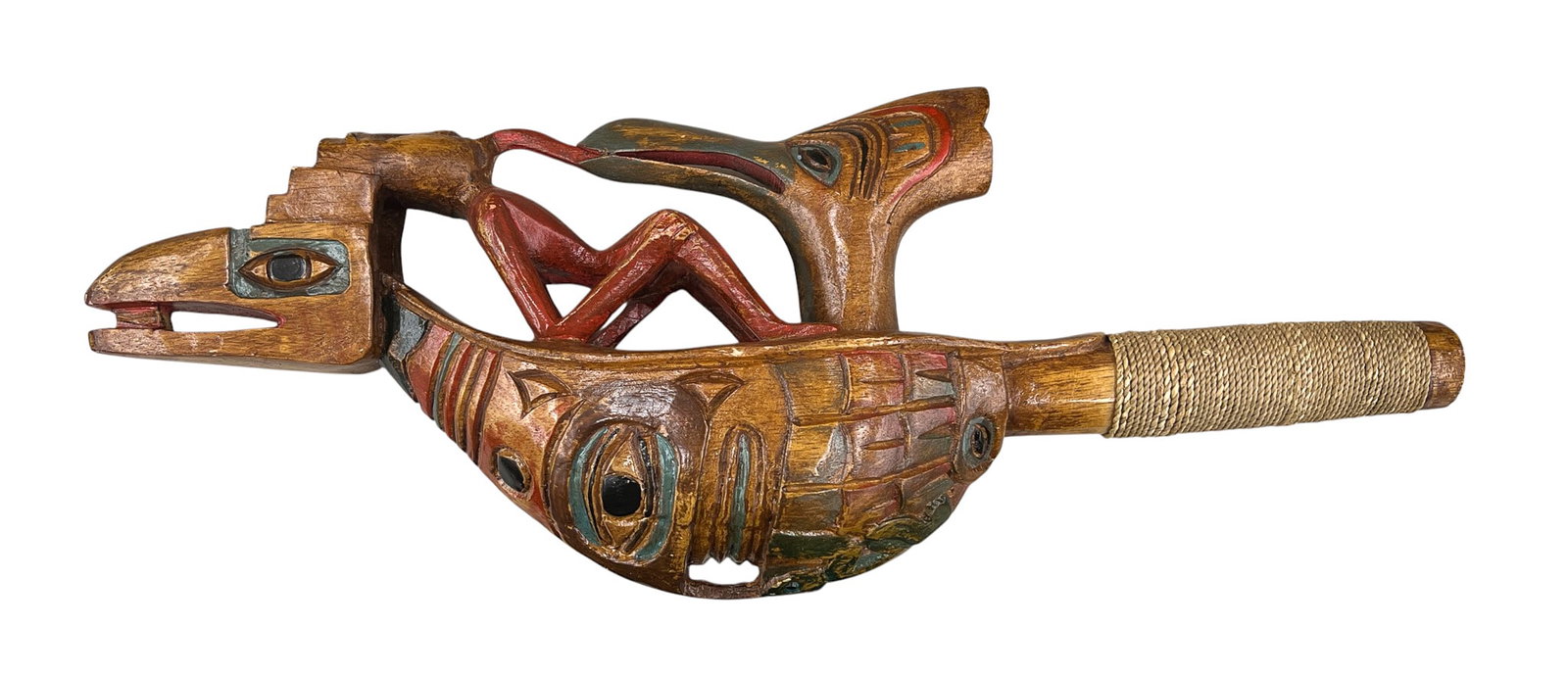 Northwest Coast Style Raven Rattle - 2