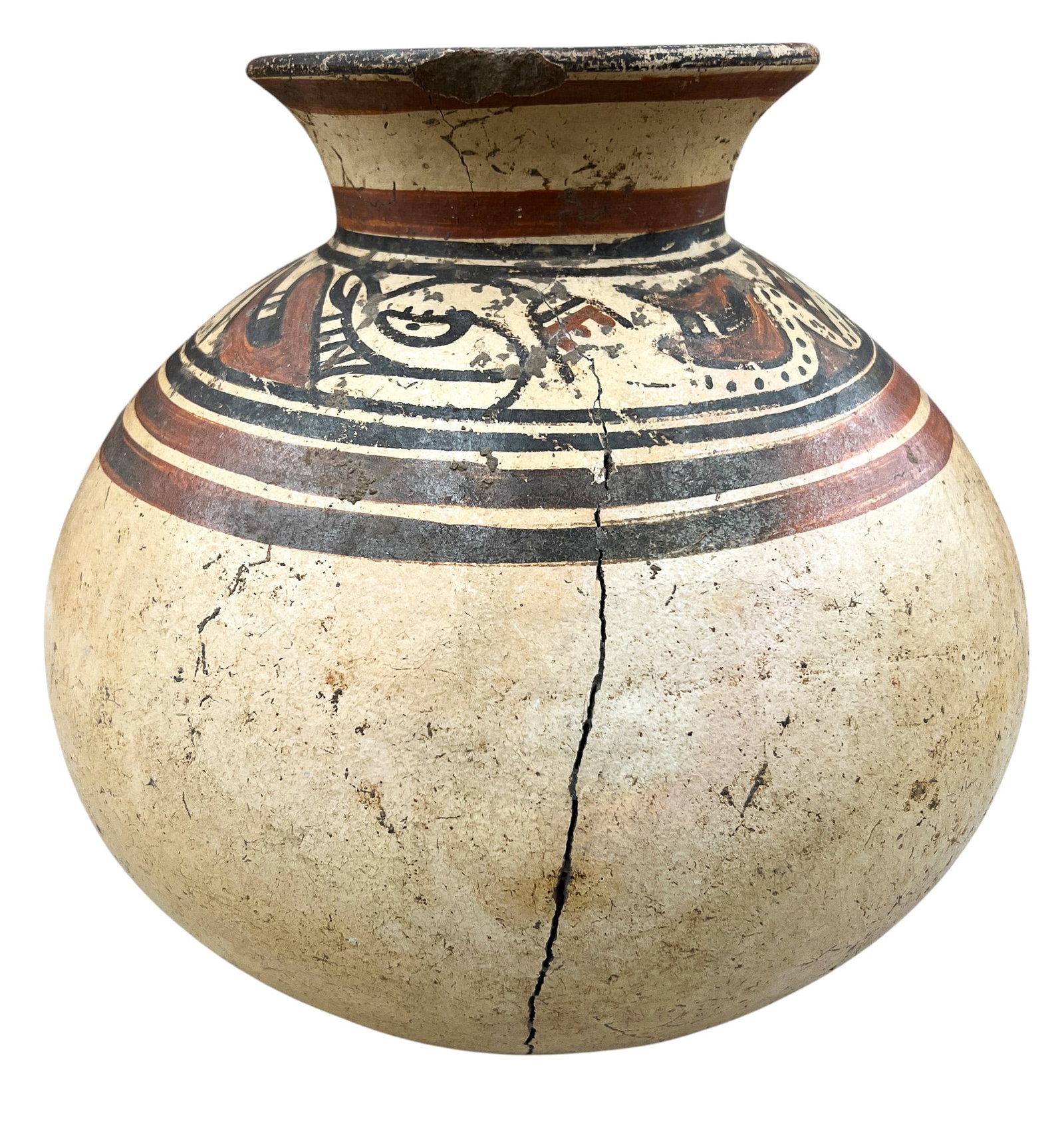 Pre-Columbian Mesoamerican Polychrome Olla Vessel - 2