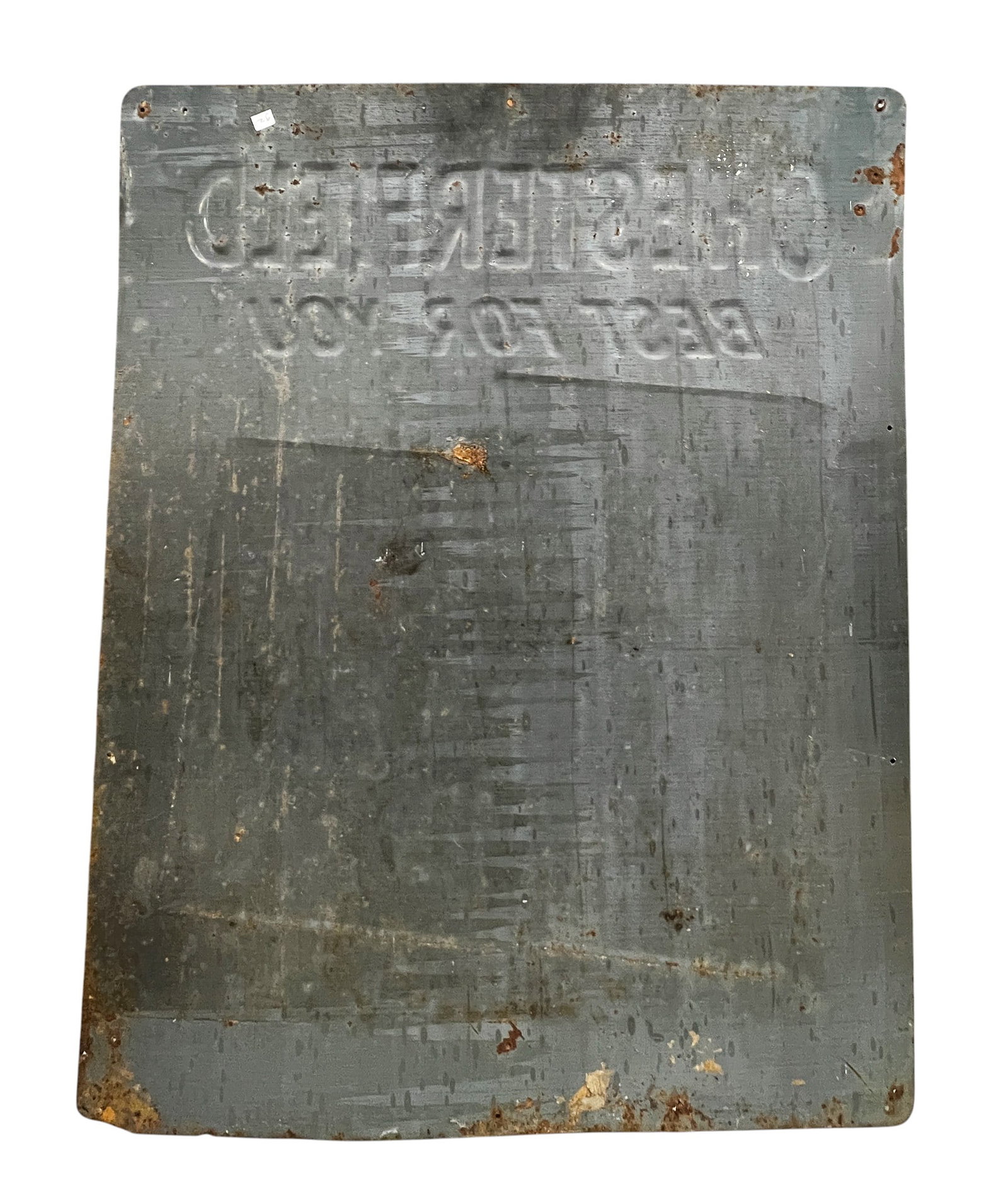 Chesterfield Cigarettes "Best for You - They Satisfy" Metal Advertisement - 2