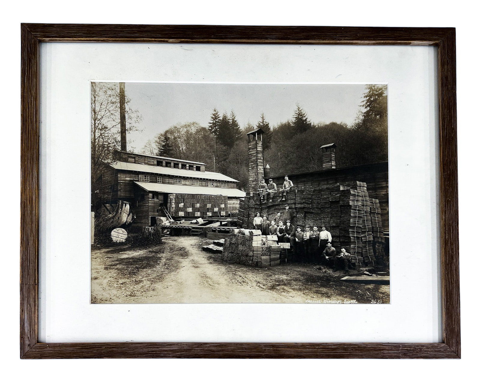 Darius Kinsey "Group Photo at Logging Mill, Seattle" Photograph - 2
