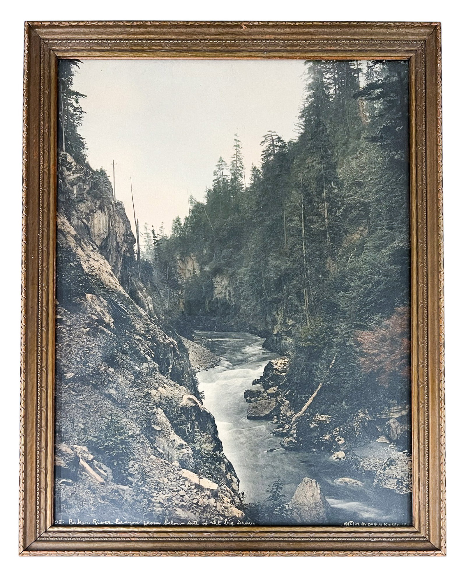 Darius Kinsey "Baker River Canyon" 1922 Tinted Photograph - 2