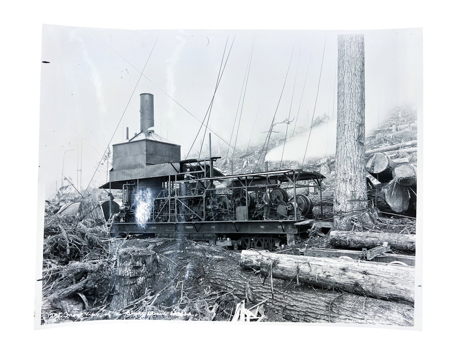 Darius Kinsey "Front View of a Clyde Steen Skidder" Photograph - 2