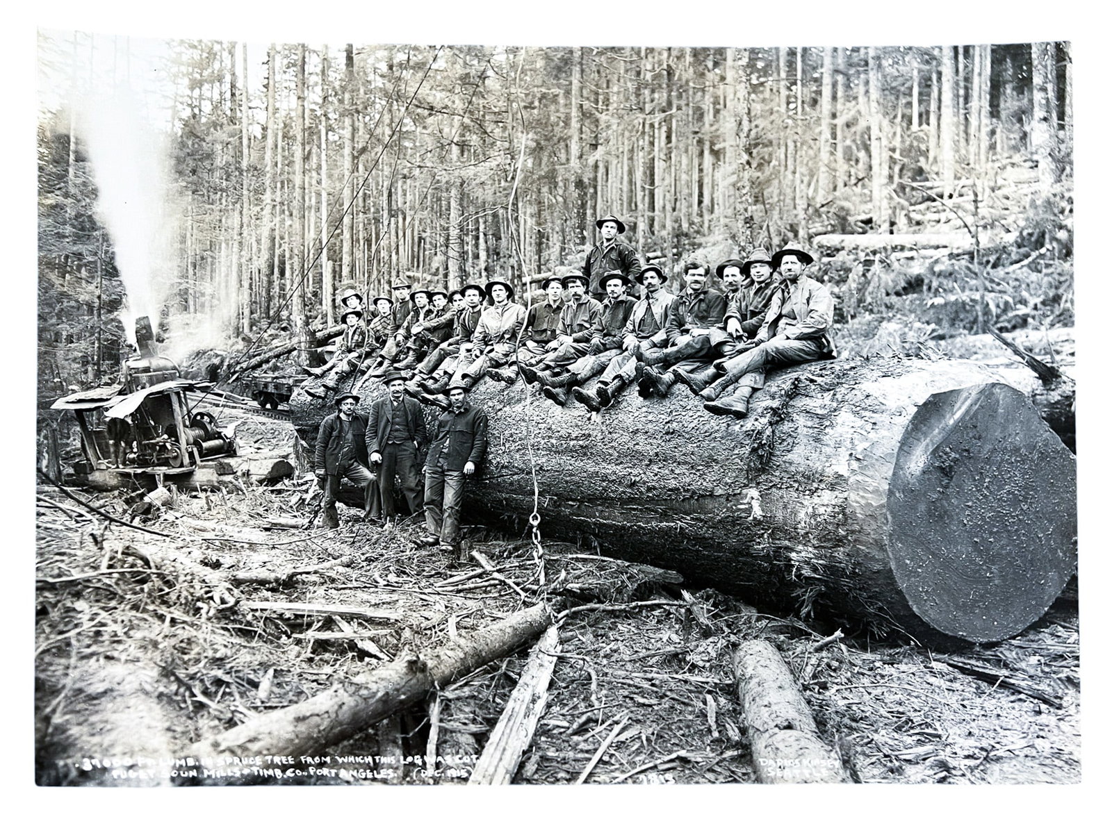 Darius Kinsey "Puget Soun. Mills Timb. Co. Port Angeles" 1915 Photograph - 2