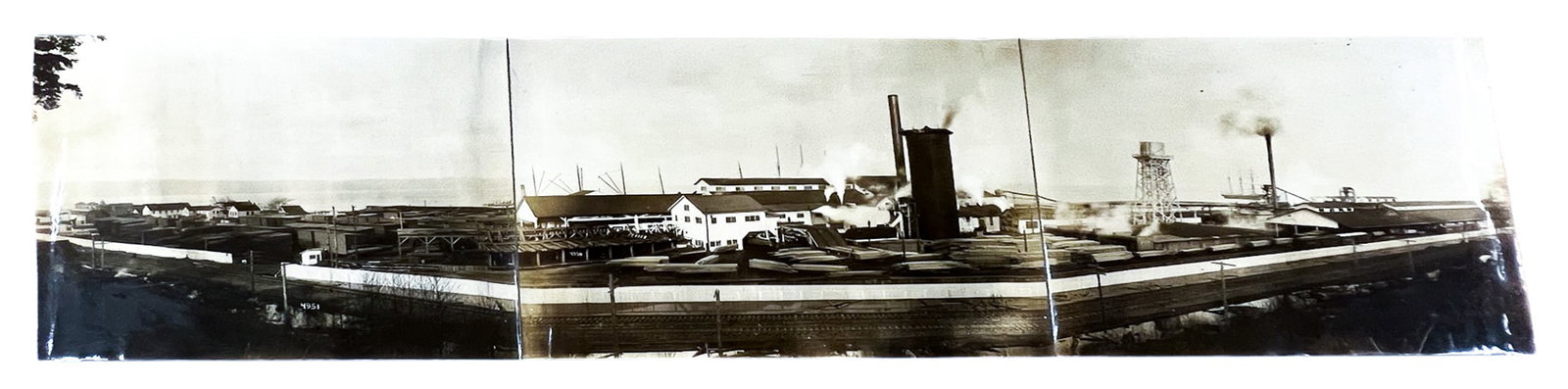 Antique "Lumber Mill" Photograph Triptych - 2