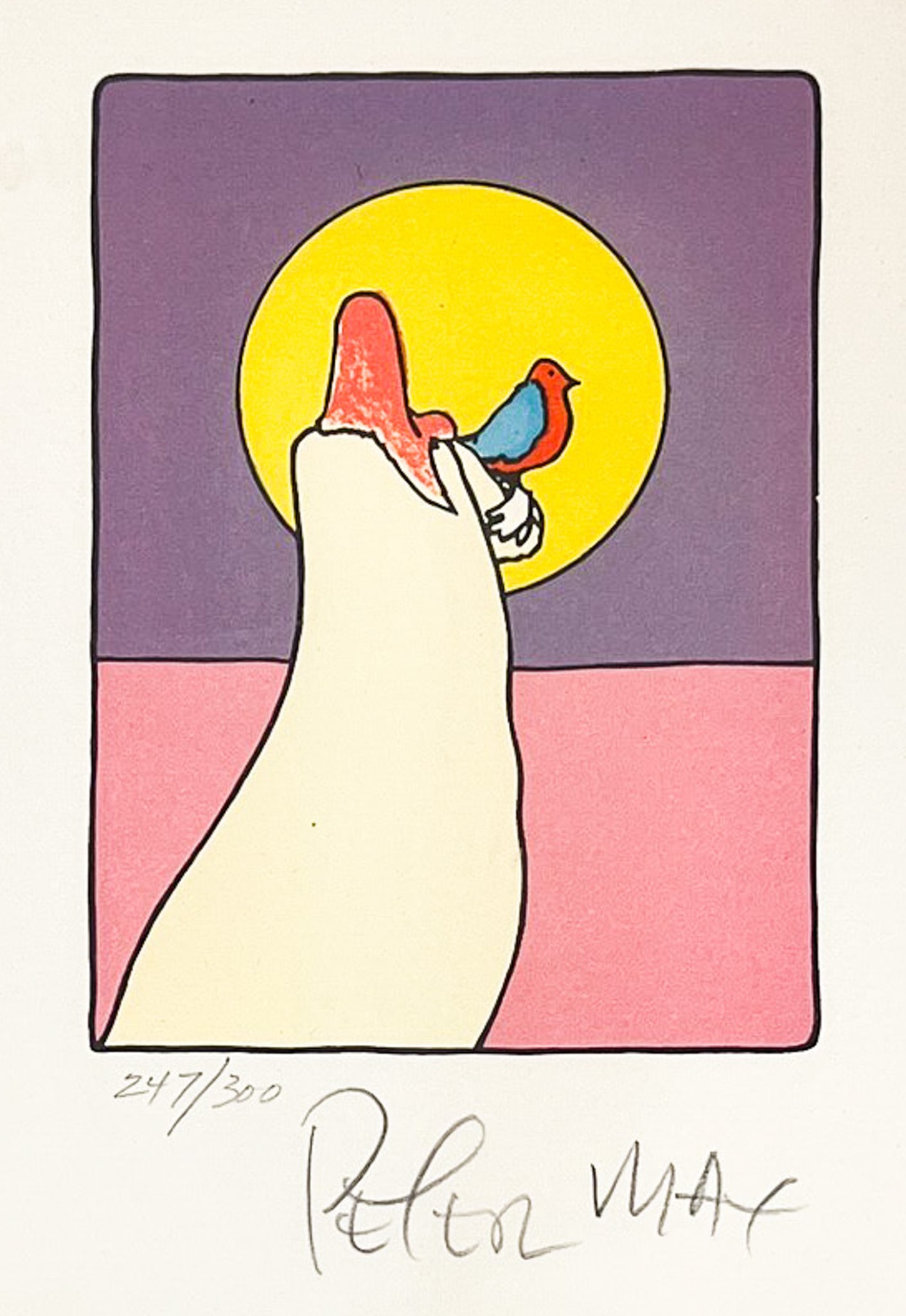 Peter Max "Sage with Bird" 1971 Lithograph (1 of 2)