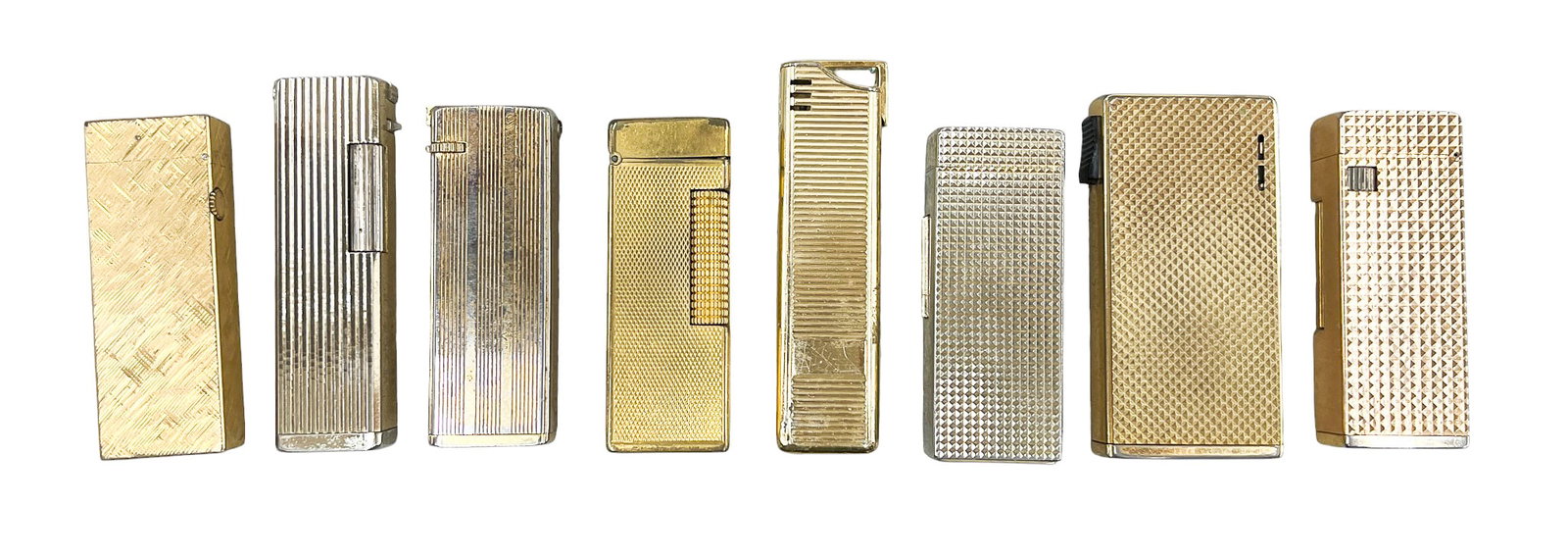 8pc Vintage Gold Plated Lighters - 2