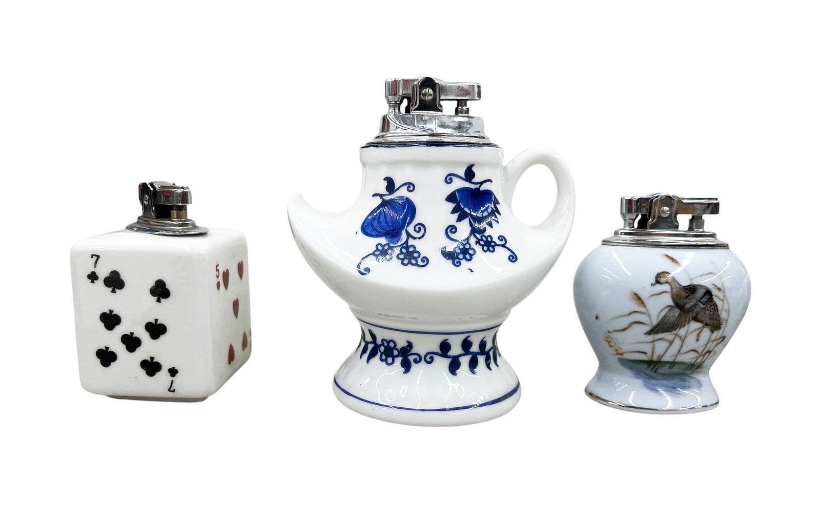 8pc Vintage Ceramic Table Top Lighters etc. - 2