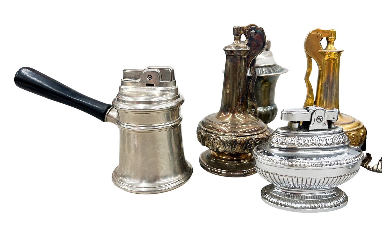 12pc Vintage Metal Plated Table Top Lighters - 2