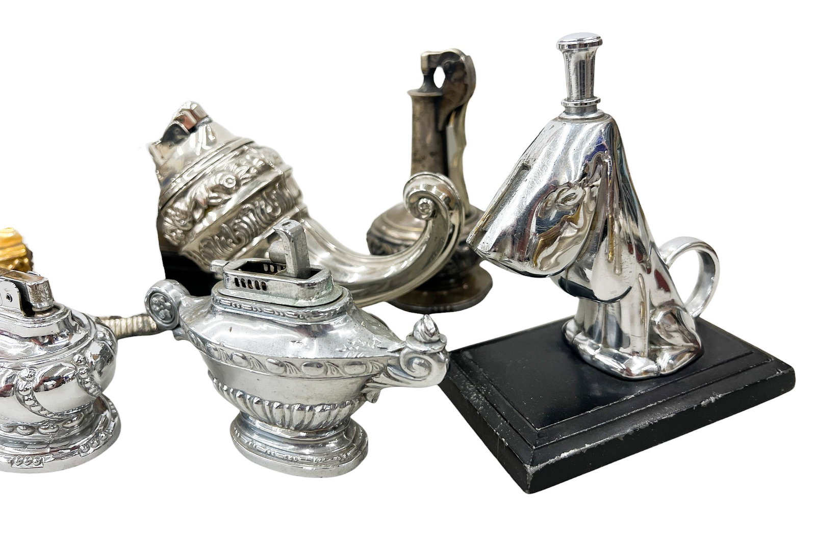12pc Vintage Metal Plated Table Top Lighters - 4