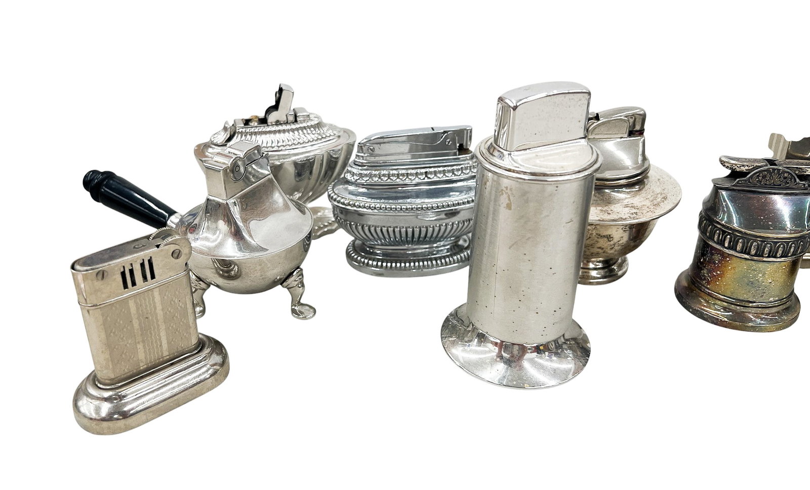 14pc Vintage Metal Plated Table Top Lighters - 2