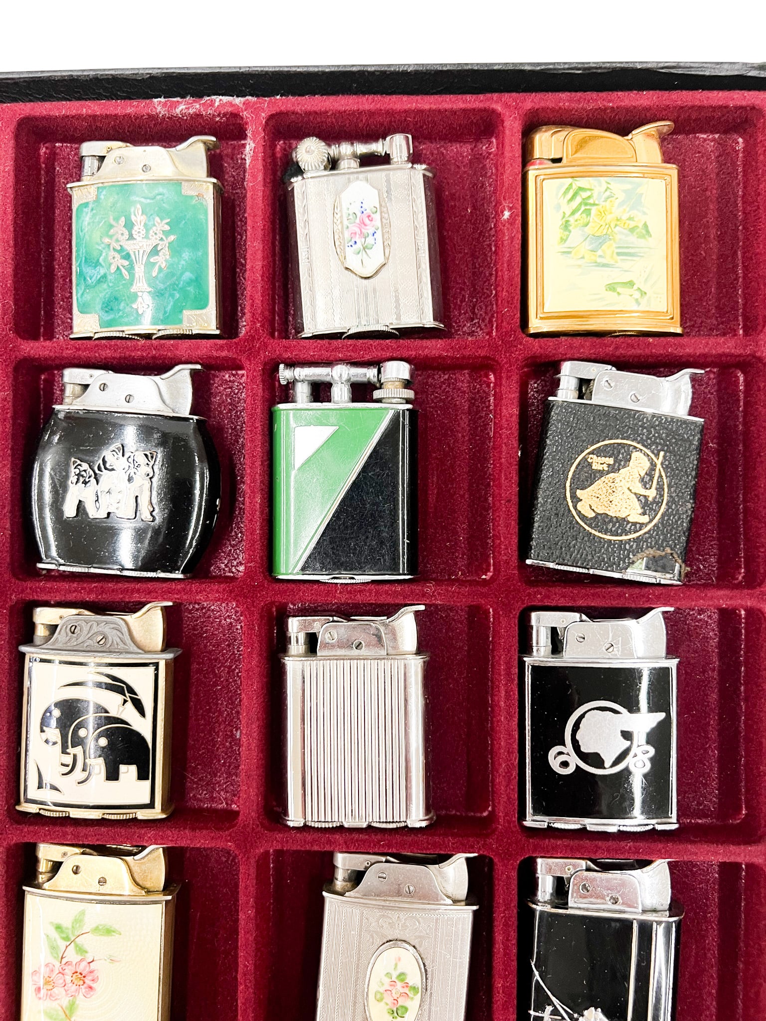 36pc Vintage Lighters in Display Case - 3