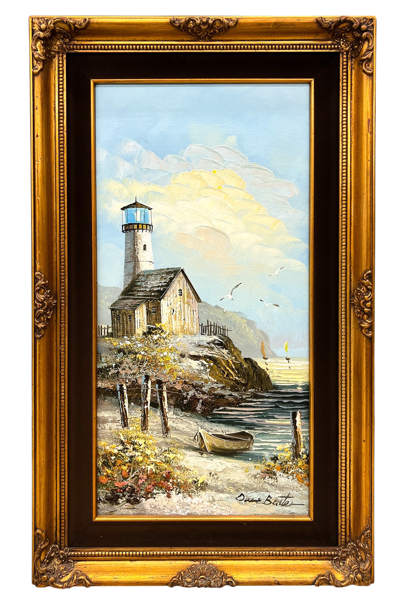 David Baxter "Lighthouse" Oil on Canvas - 2