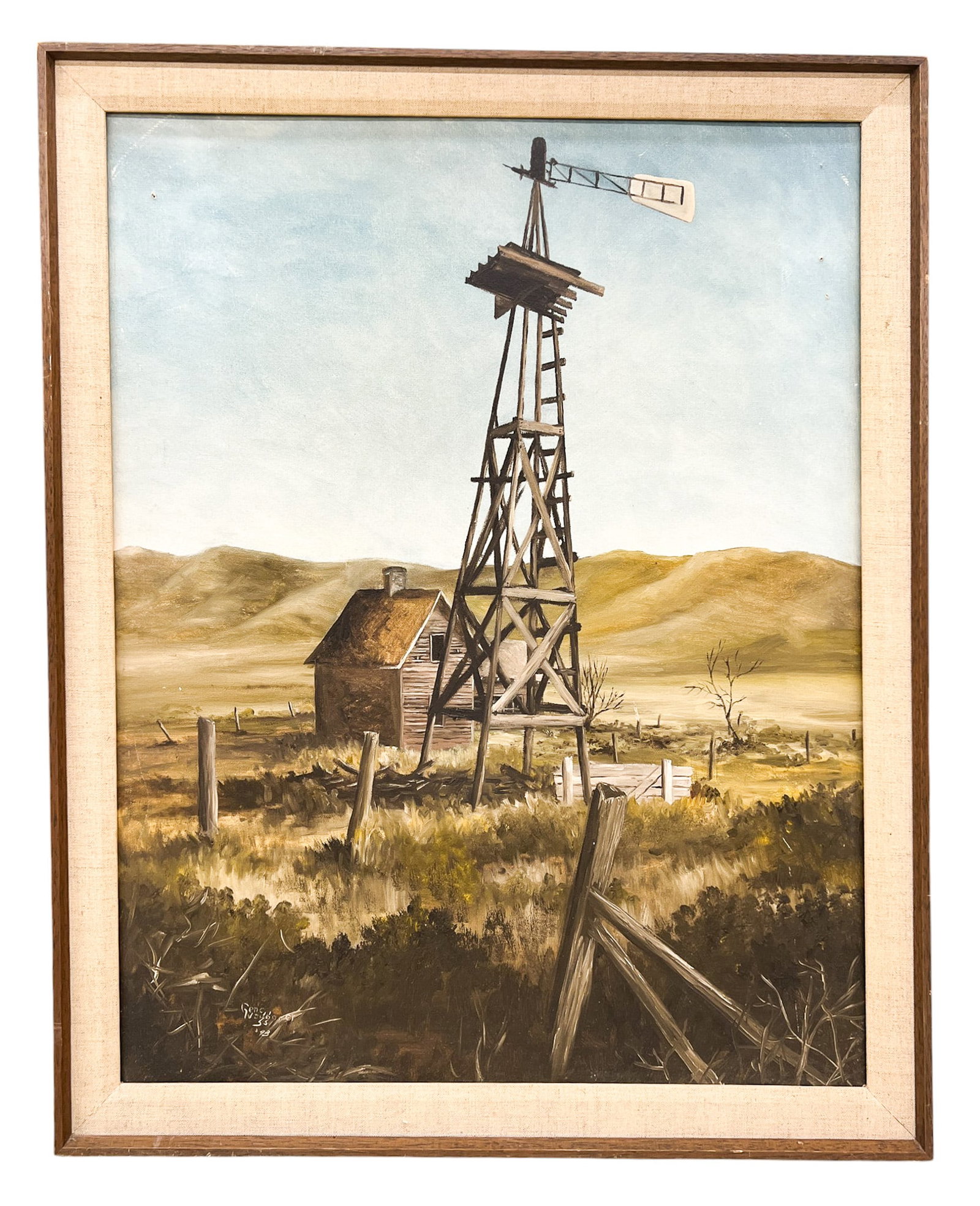 Gene Waggoner "What's Left" 1973 Oil on Canvas - 2