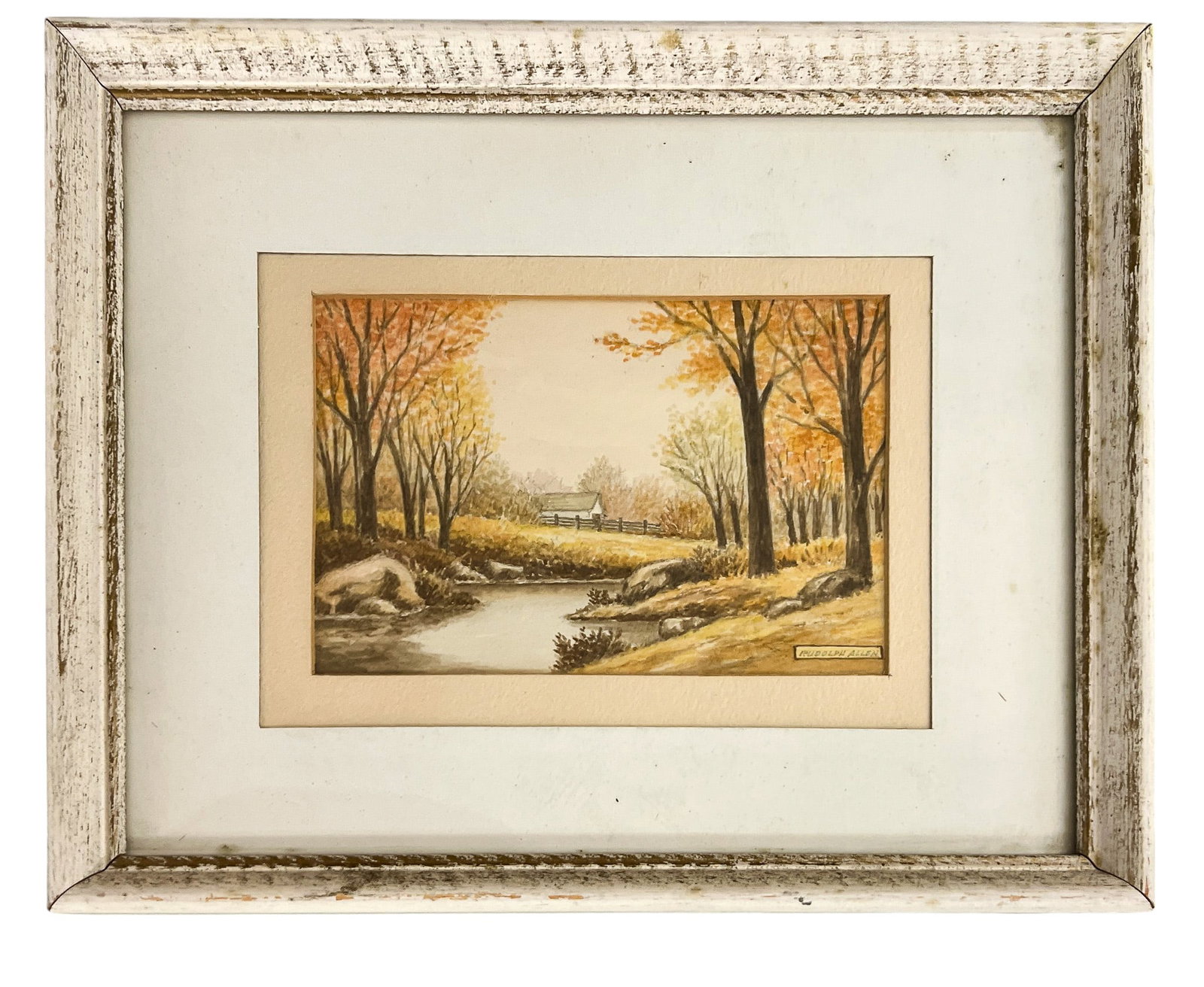 Rudolph Allen "Orange View" Watercolor on Paper - 2