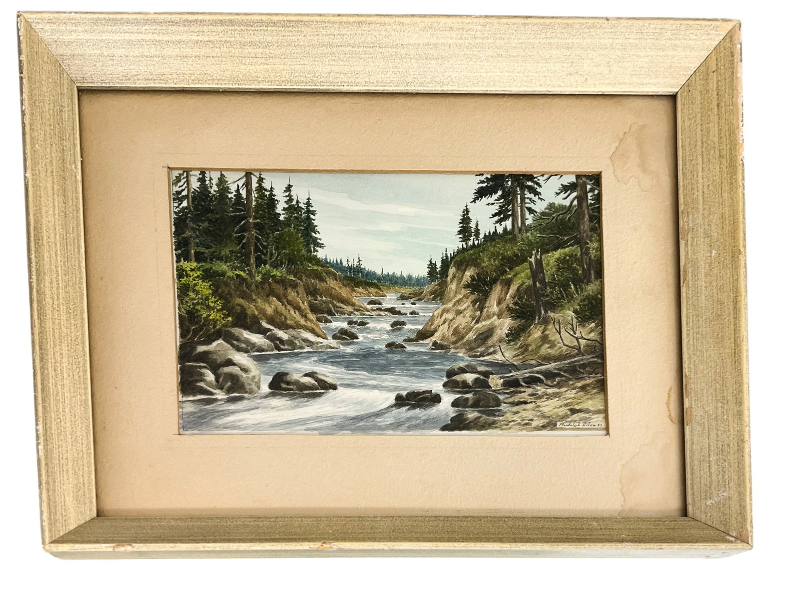 Rudolph Allen "Northwest River" 1957 Watercolor on Paper - 2