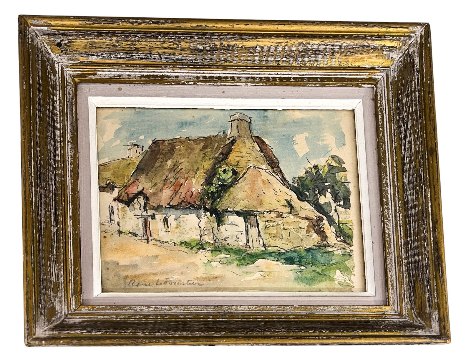 Rene LeForestier "Farm at La Salesse" Watercolor on Paper - 2