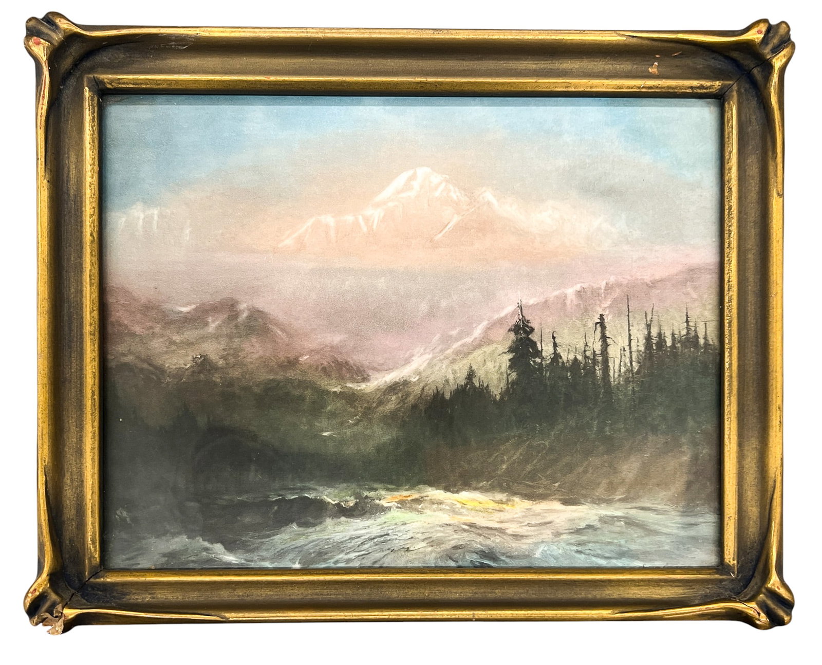 After Sydney Laurence "Alaska River" Hand Tinted Photograph - 2