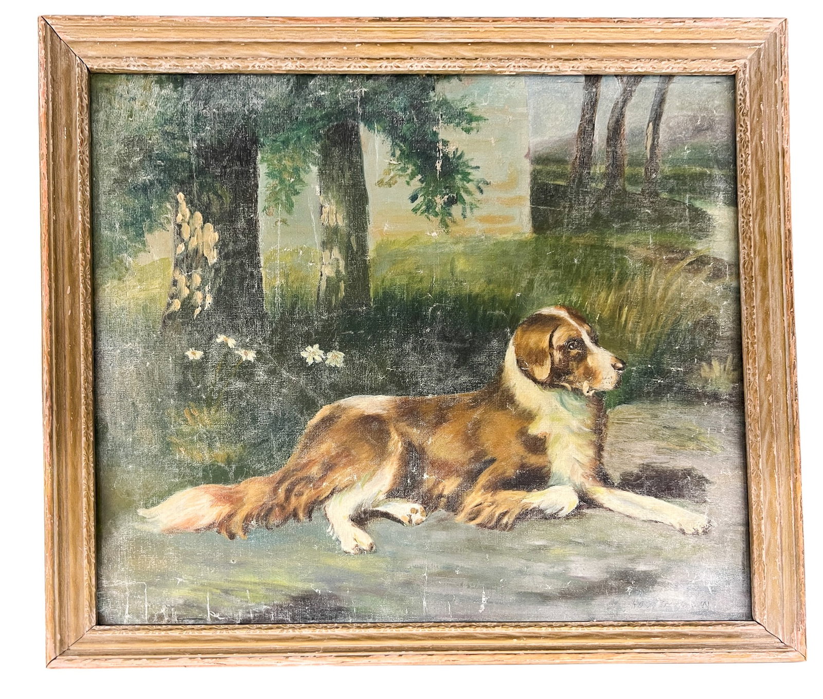 Roy Thompson "Spaniel in the Shade" Oil on Board - 2
