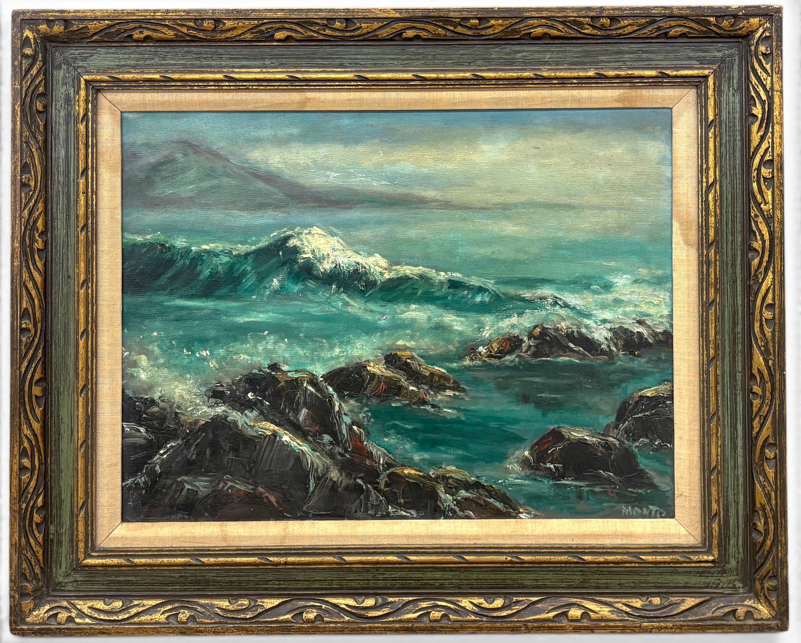 Monte "Rocky Coast" Oil on Canvas - 2
