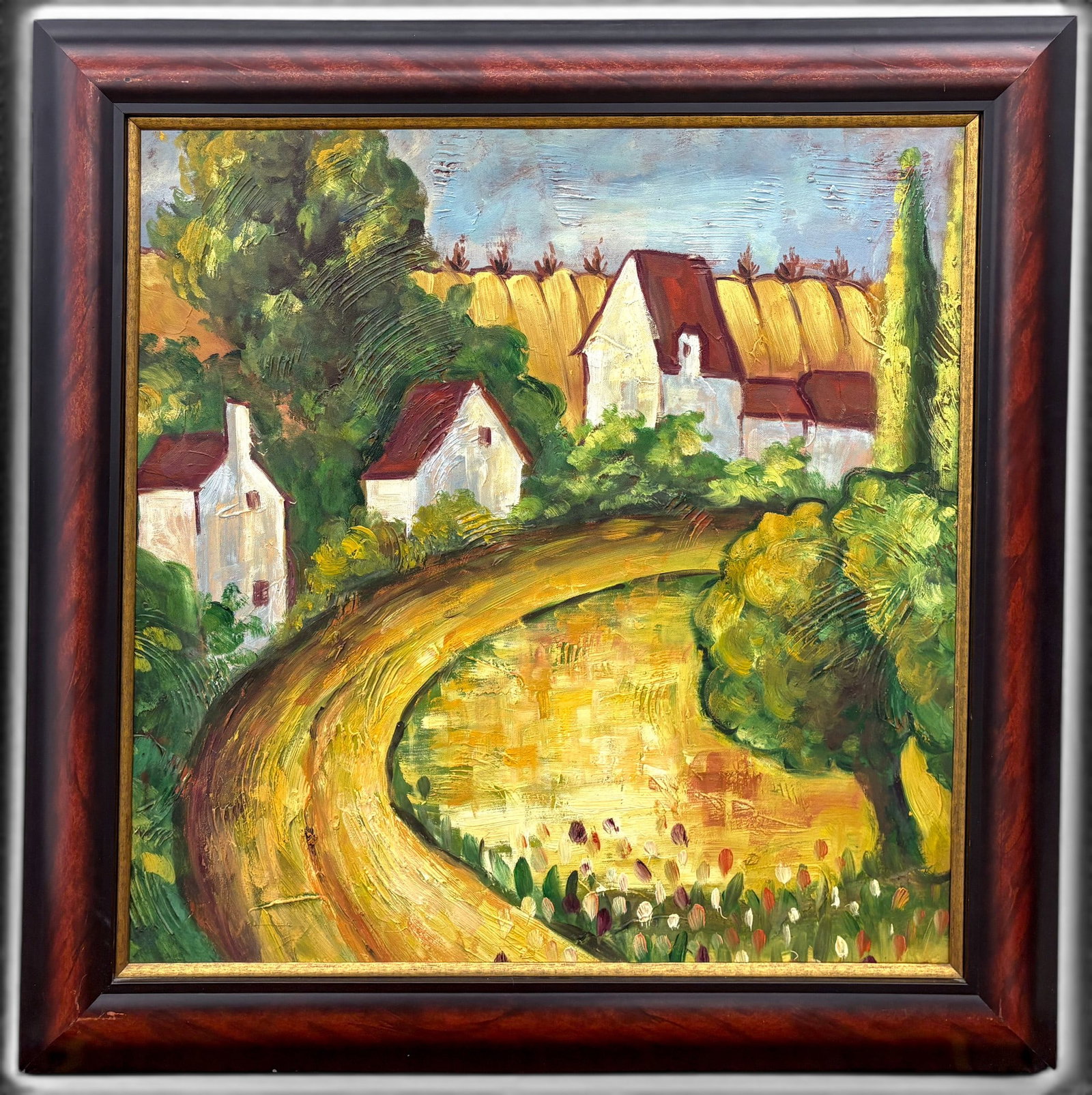 Artist Unknown "Tuscan Village I" Oil on Canvas - 2