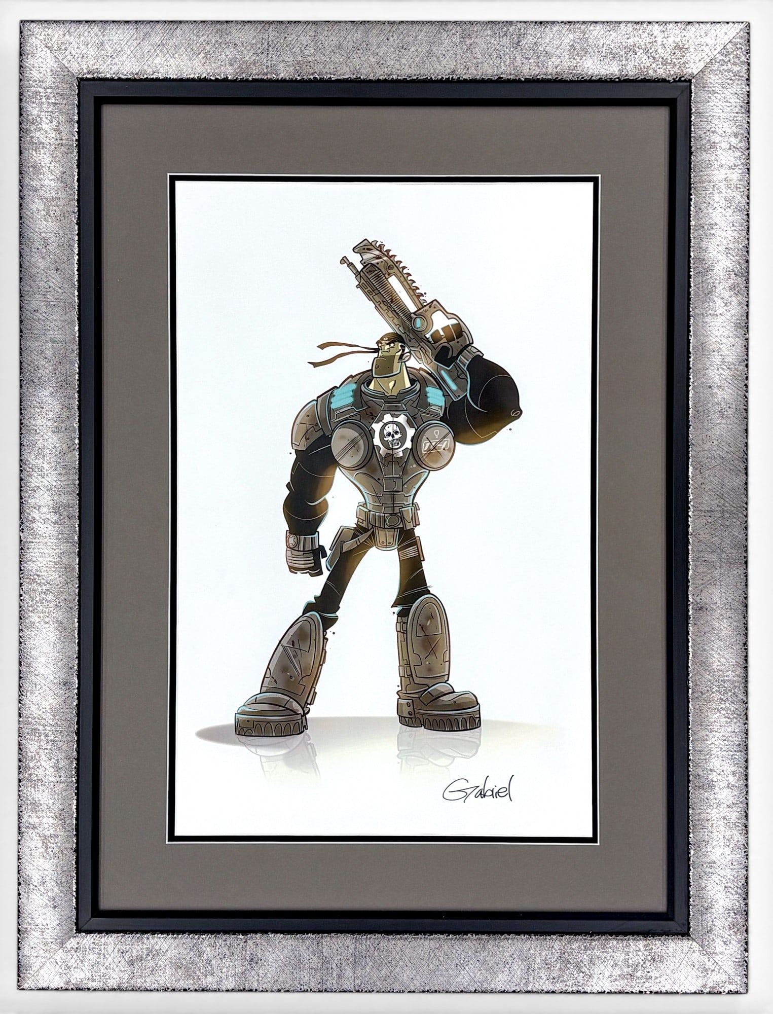 Mike Krahulik "Gears of War: Marcus Fenix" Lithograph on Paper - 2