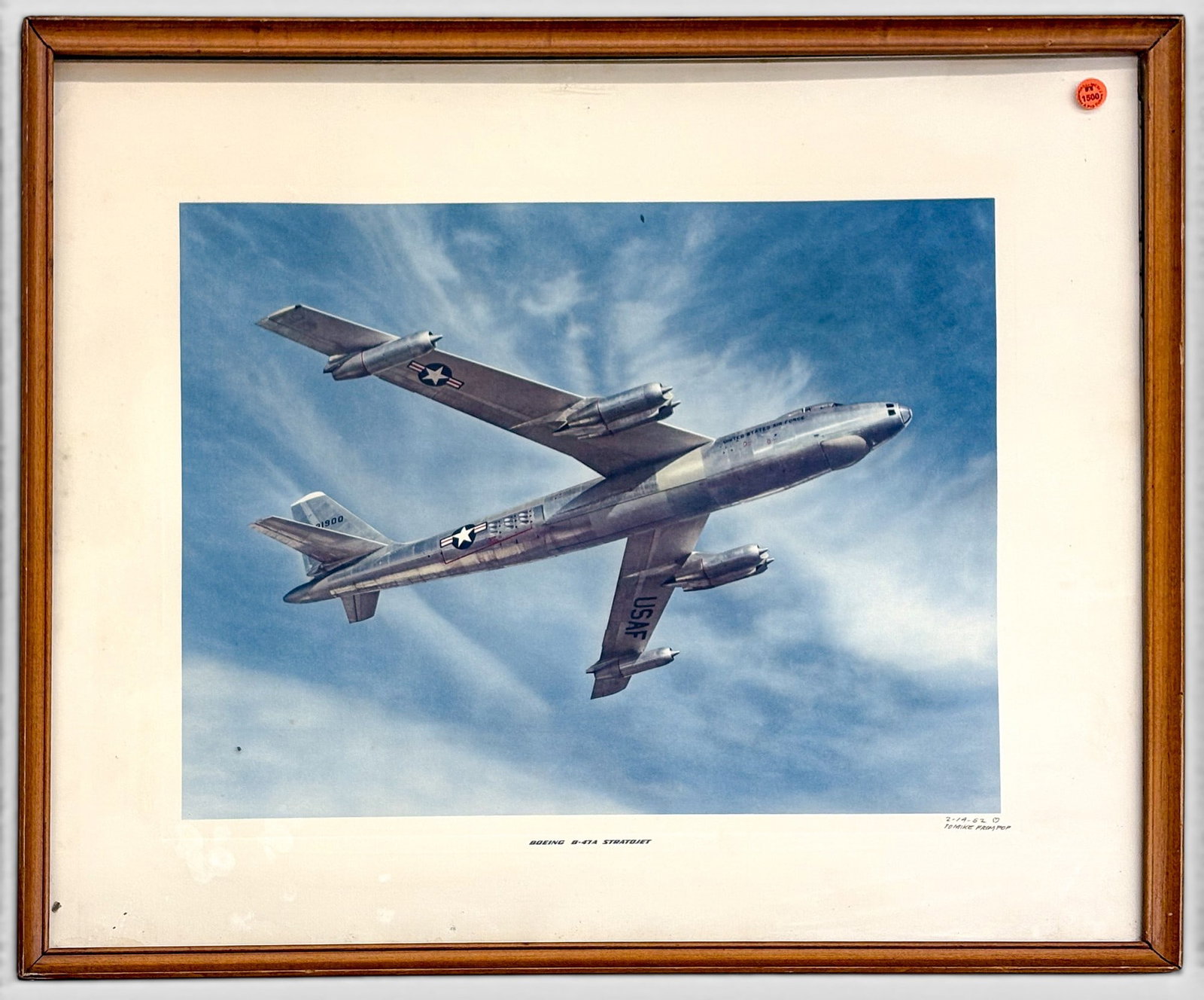 "Boeing B-47A Stratojet" Lithograph on Paper - 2