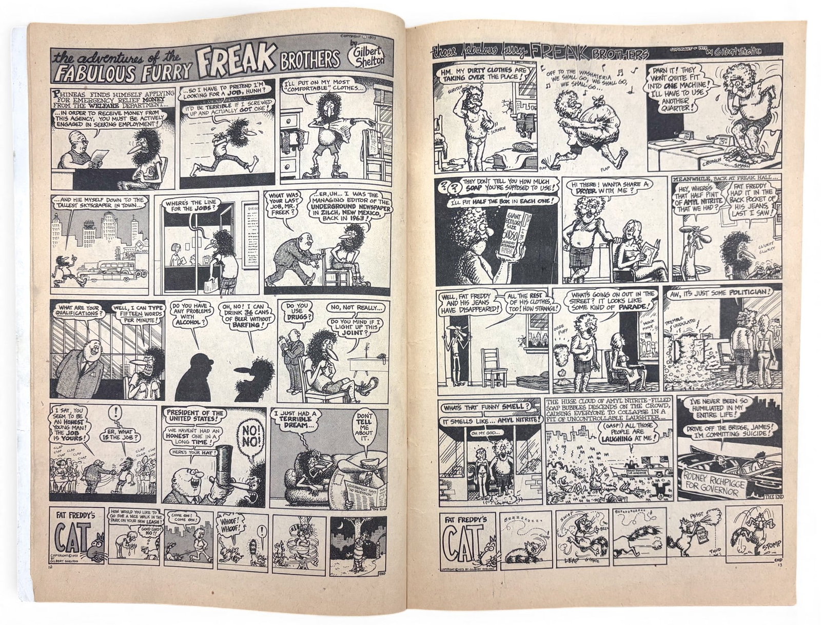 3pc The Fabulous Furry Freak Brothers Comic Books - 2