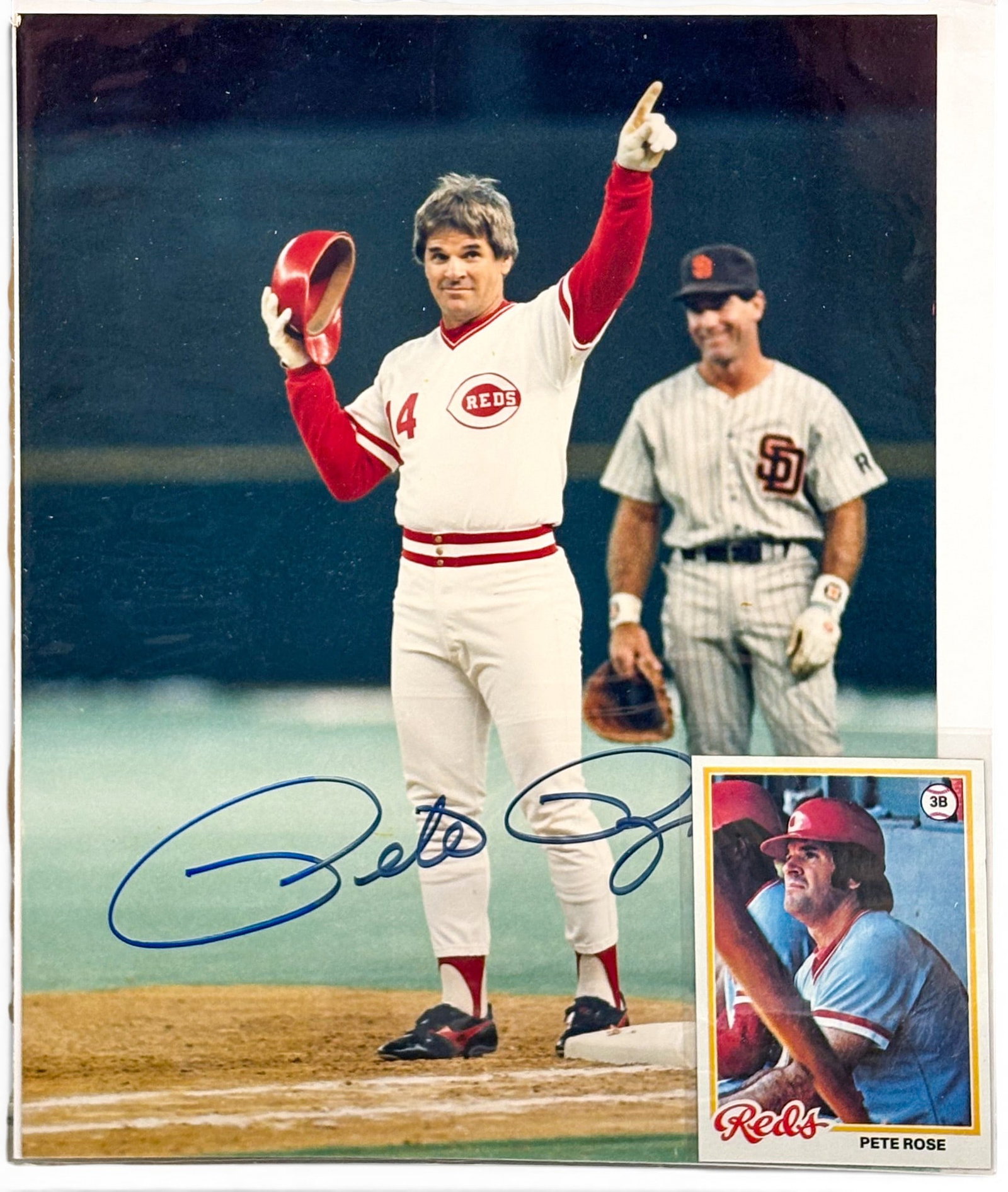 16pc Signed Baseball Photographs w/ Cards - 3