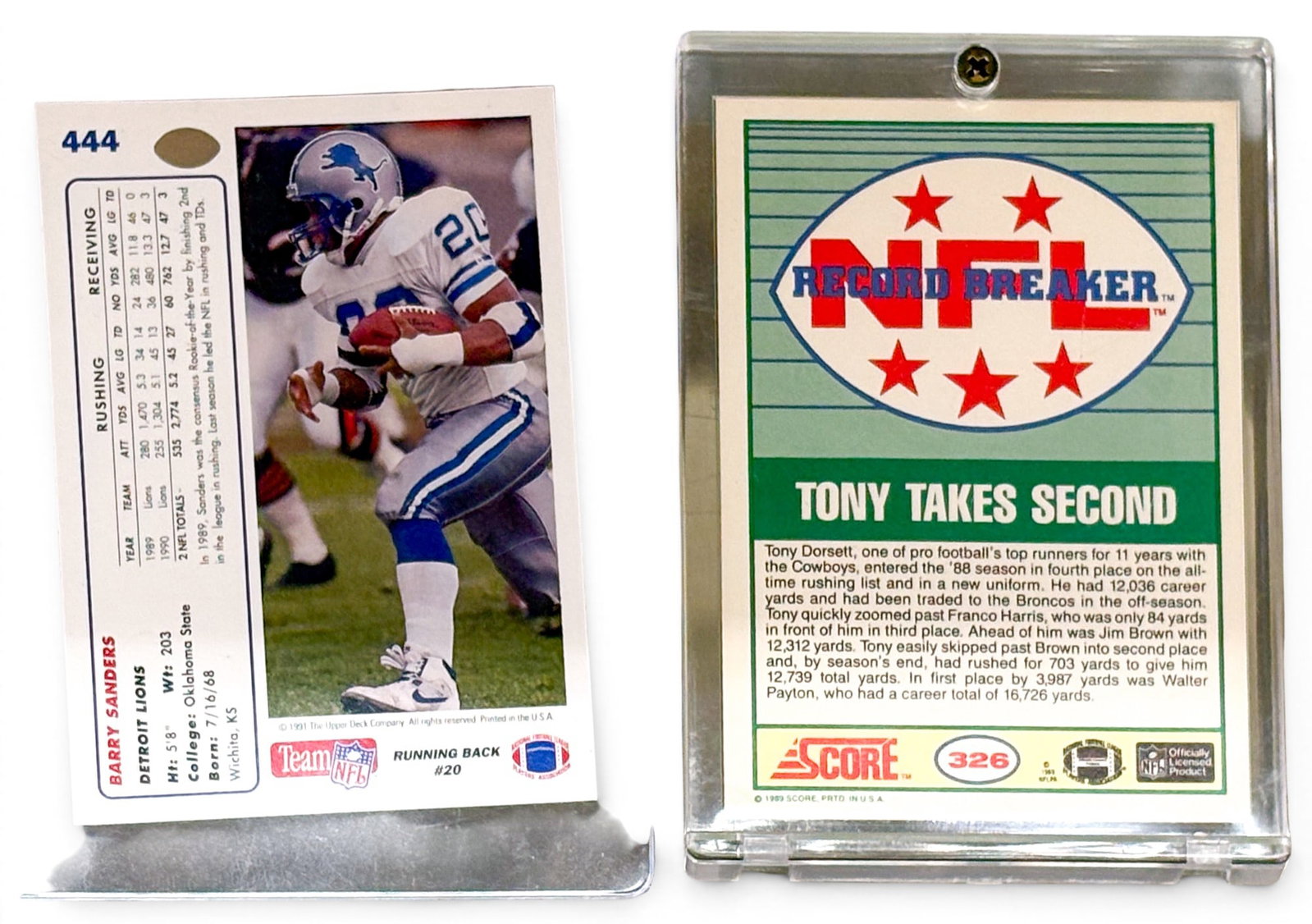 2pc Signed & Unsigned Football Cards - 2