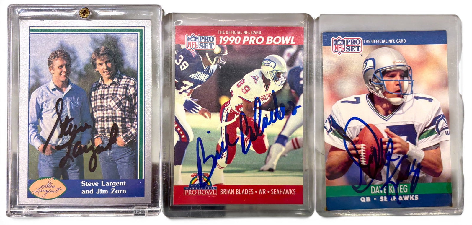 14pc Seattle Seahawks Signed Football Cards etc. - 2