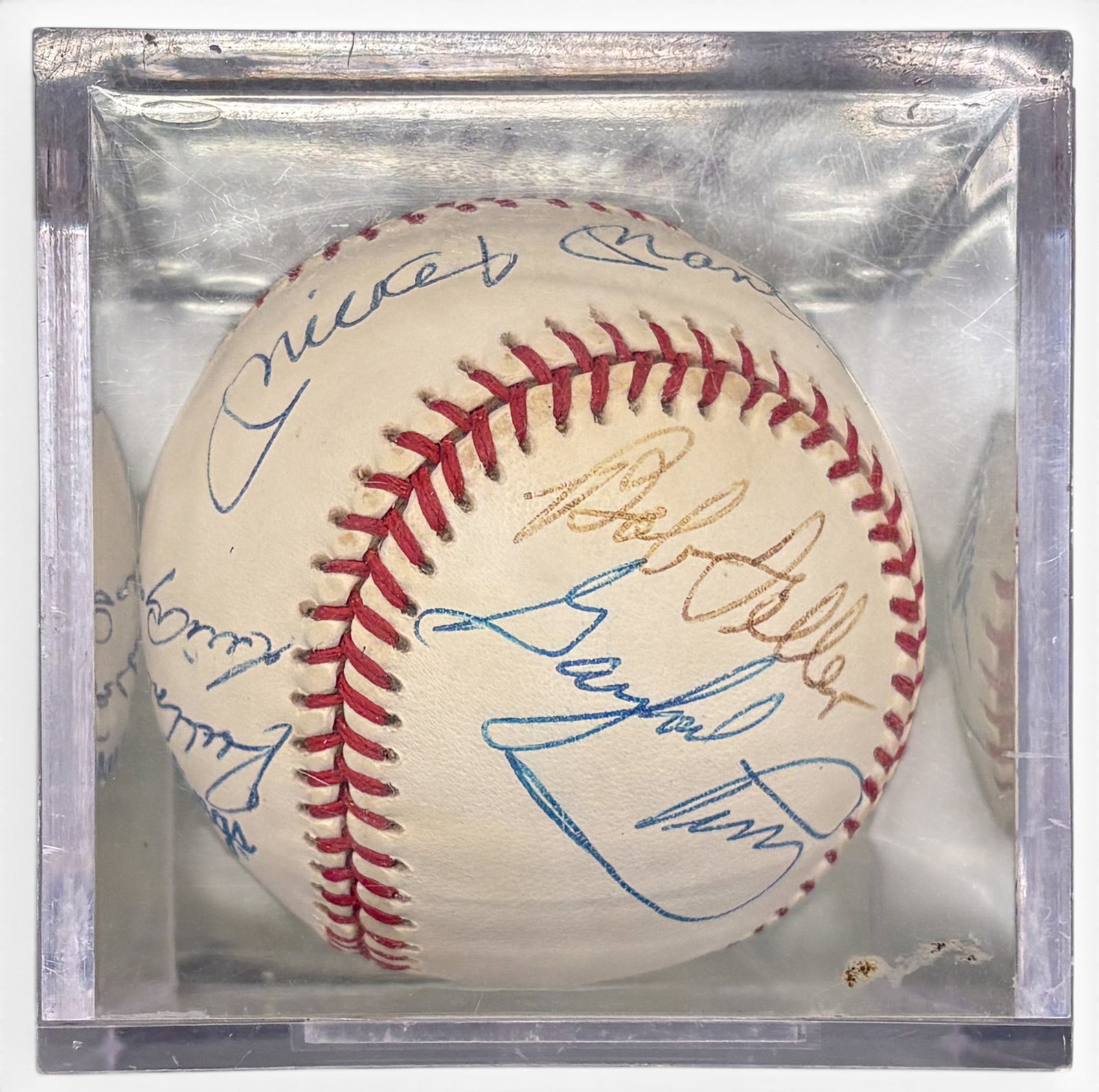 2pc Signed Mickey Mantle & Willie Mays Baseballs - 4