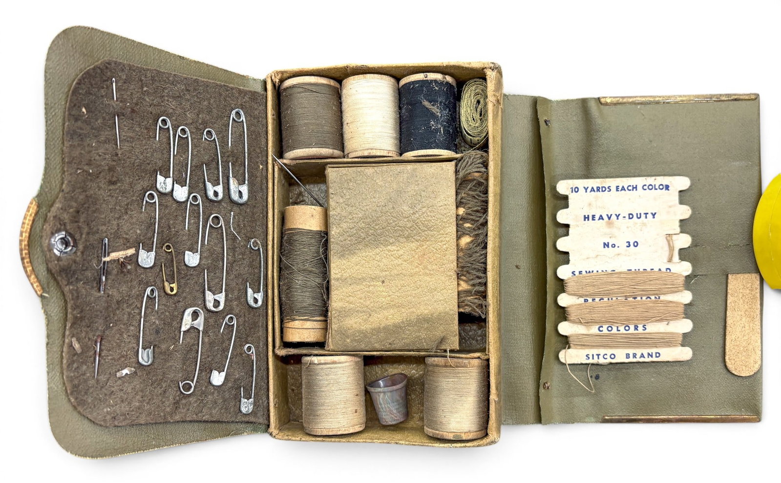4pc World War II Military Sewing Kit, Diary, Commerative Stamp, etc. - 2