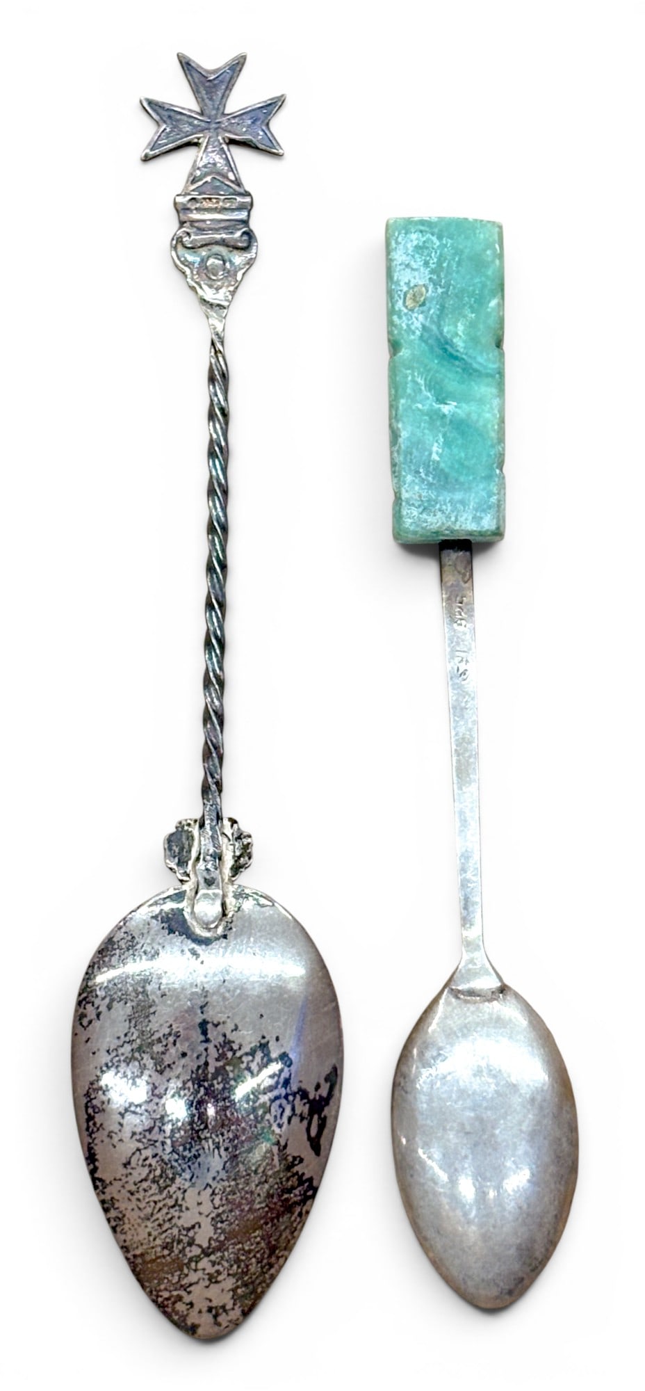 2pc .925 Silver Souvenir Spoons - 2