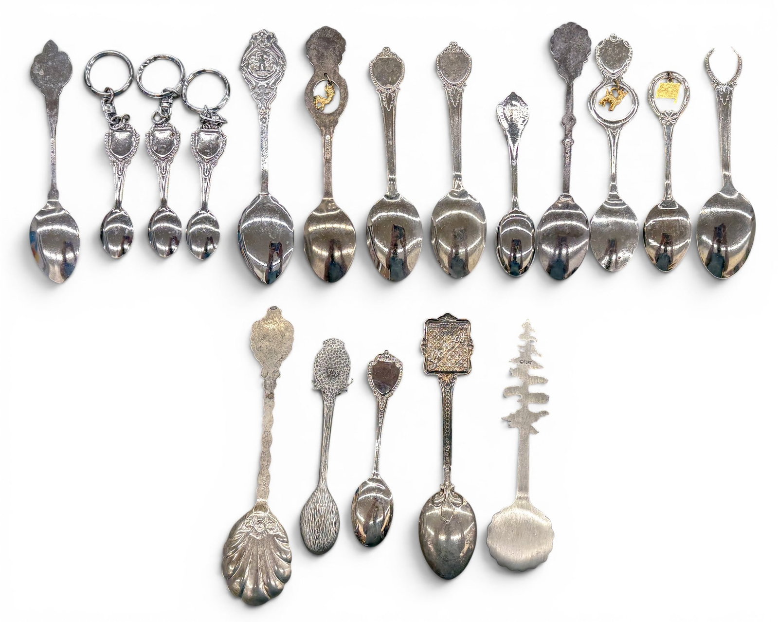 18pc Washington & Oregon Souvenir Spoons - 2