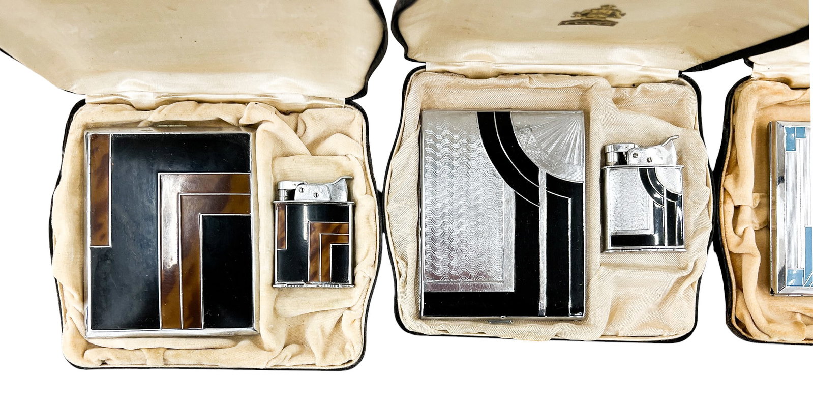 9pc Vintage Evans Cigarette Case & Lighter Sets - 2