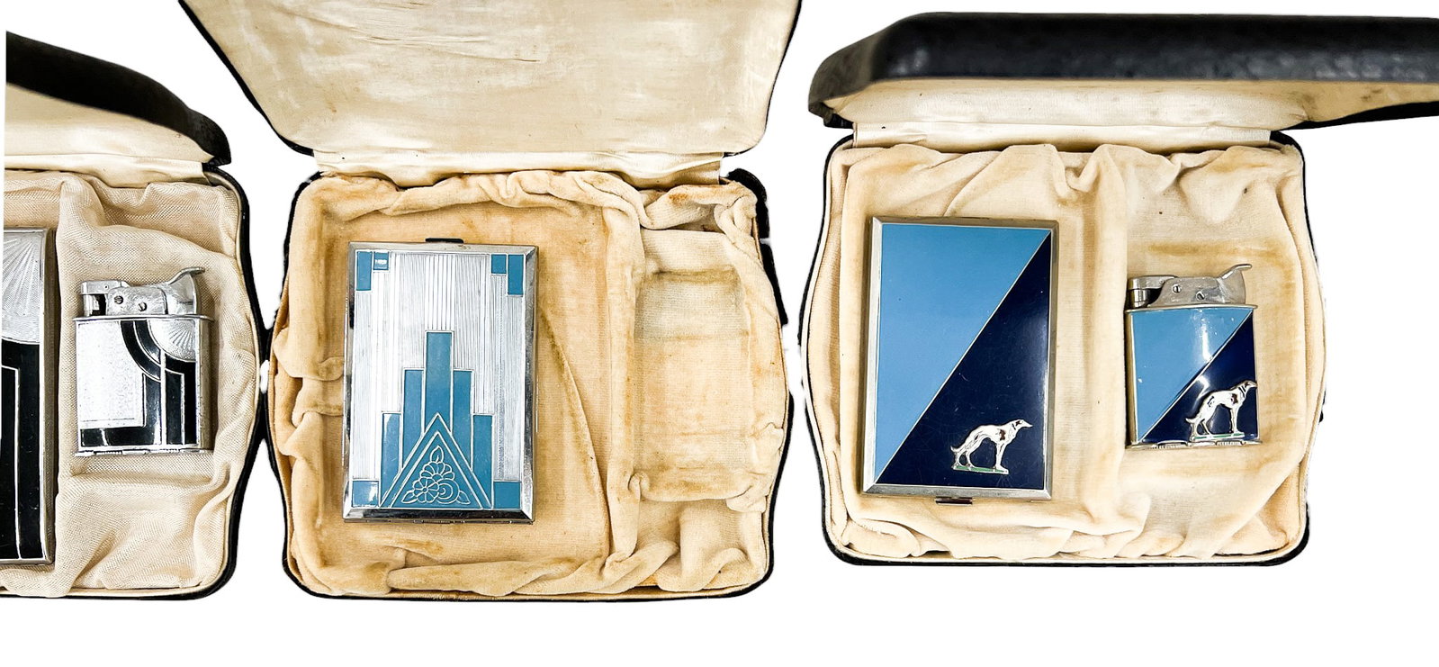 9pc Vintage Evans Cigarette Case & Lighter Sets - 3