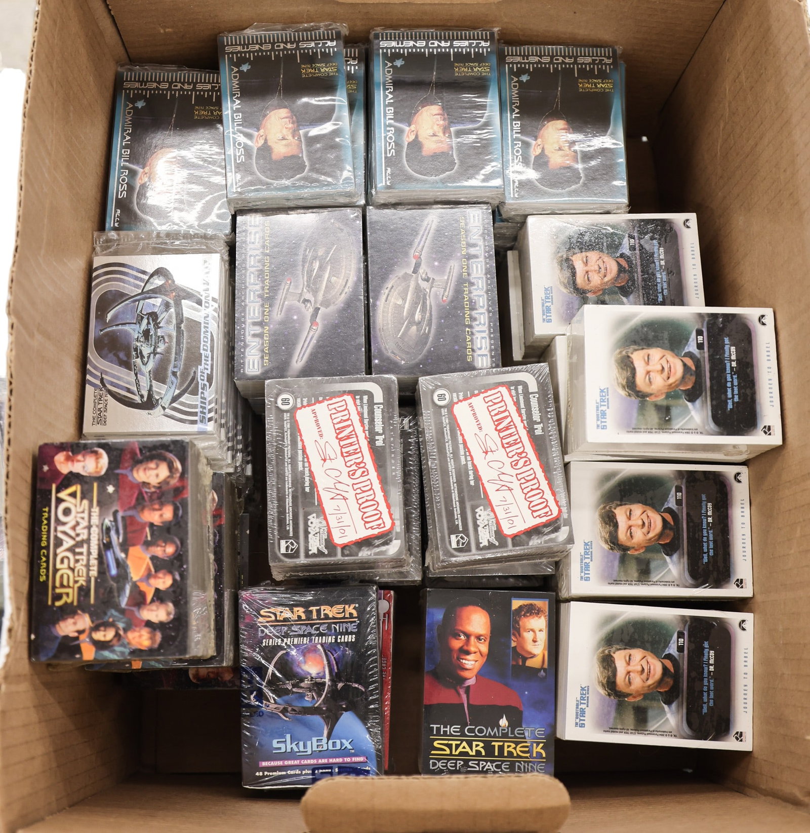 Large Collection of 1990's Star Trek Sealed Card Sets etc. - 2