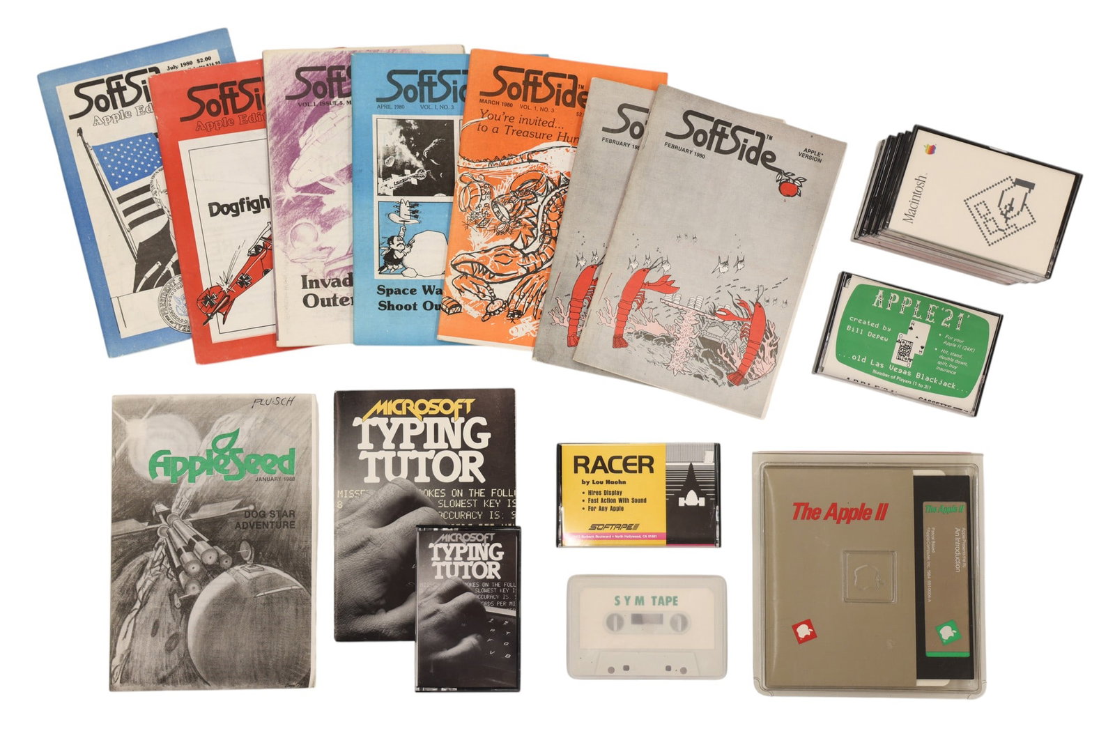 Collection of Vintage Apple Computer Manuals and Tapes - 2