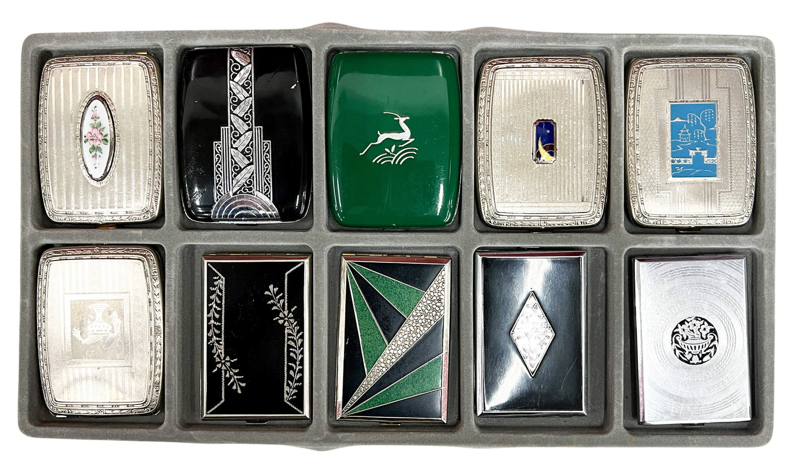 10pc Vintage Evans Cigarette Cases (1 of 1)