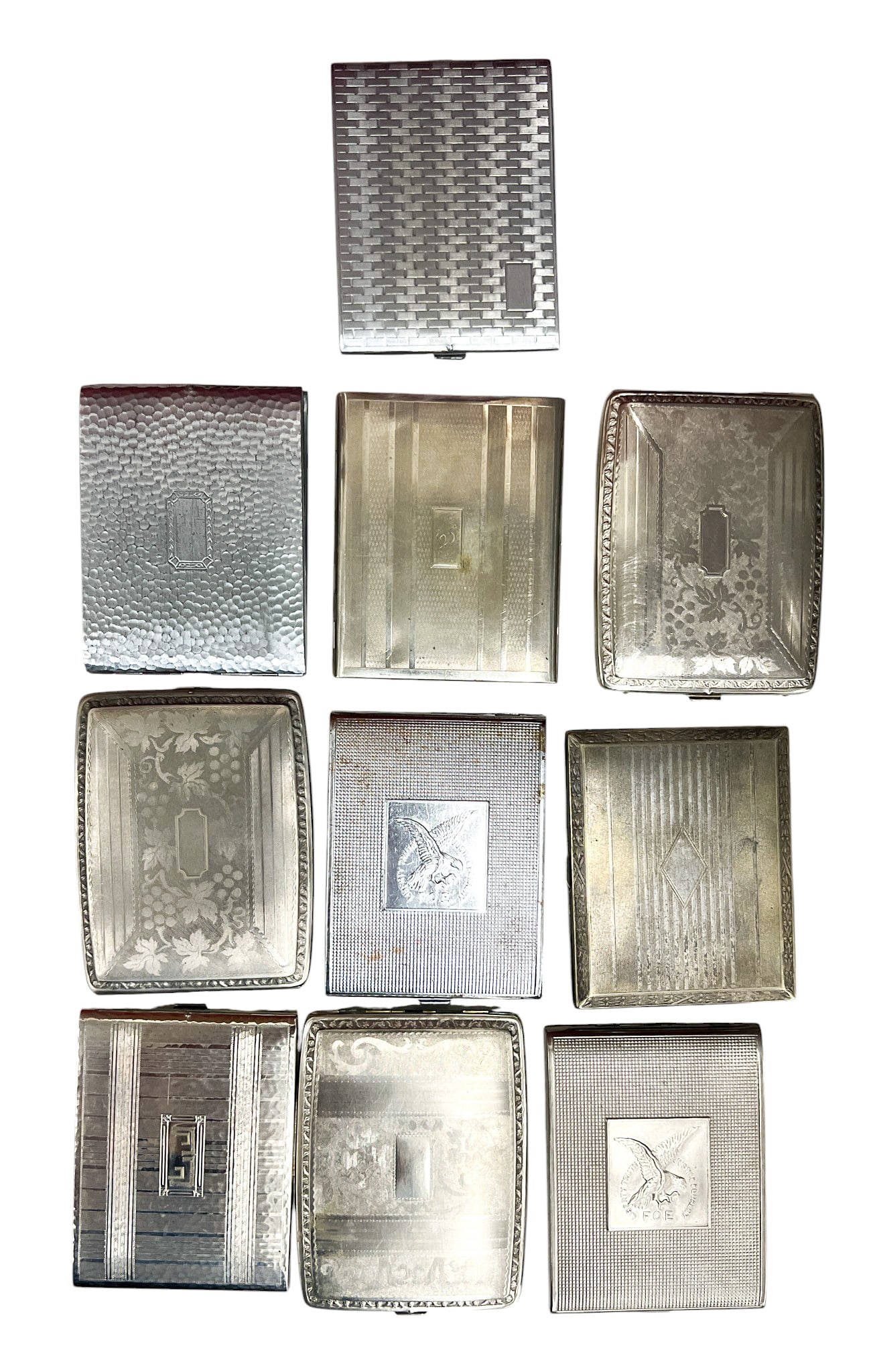 10pc Vintage Evans Cigarette Cases (1 of 1)