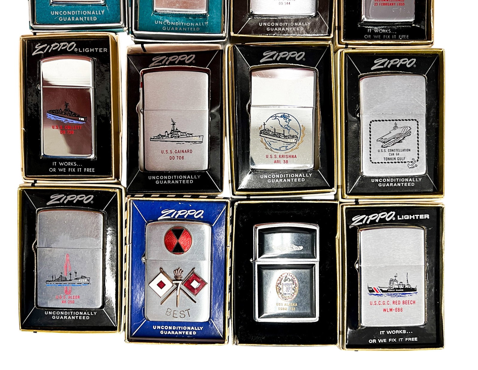 20pc Vintage U.S. Military Zippo Lighters etc. - 2