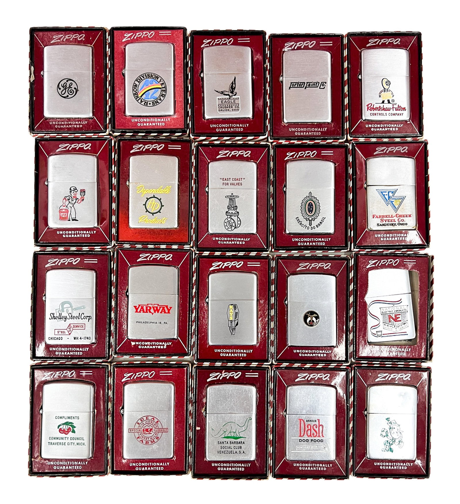 25pc Vintage Zippo Lighters in Cases (1 of 1)