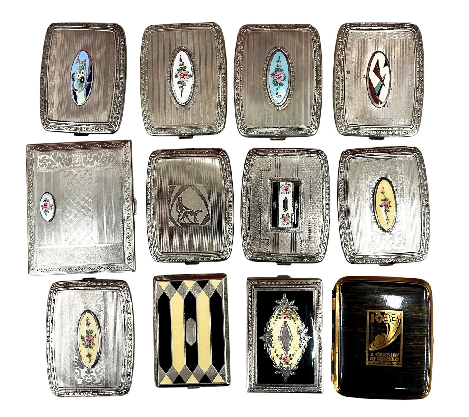 12pc Vintage Evans Cigarette Cases etc. (1 of 1)