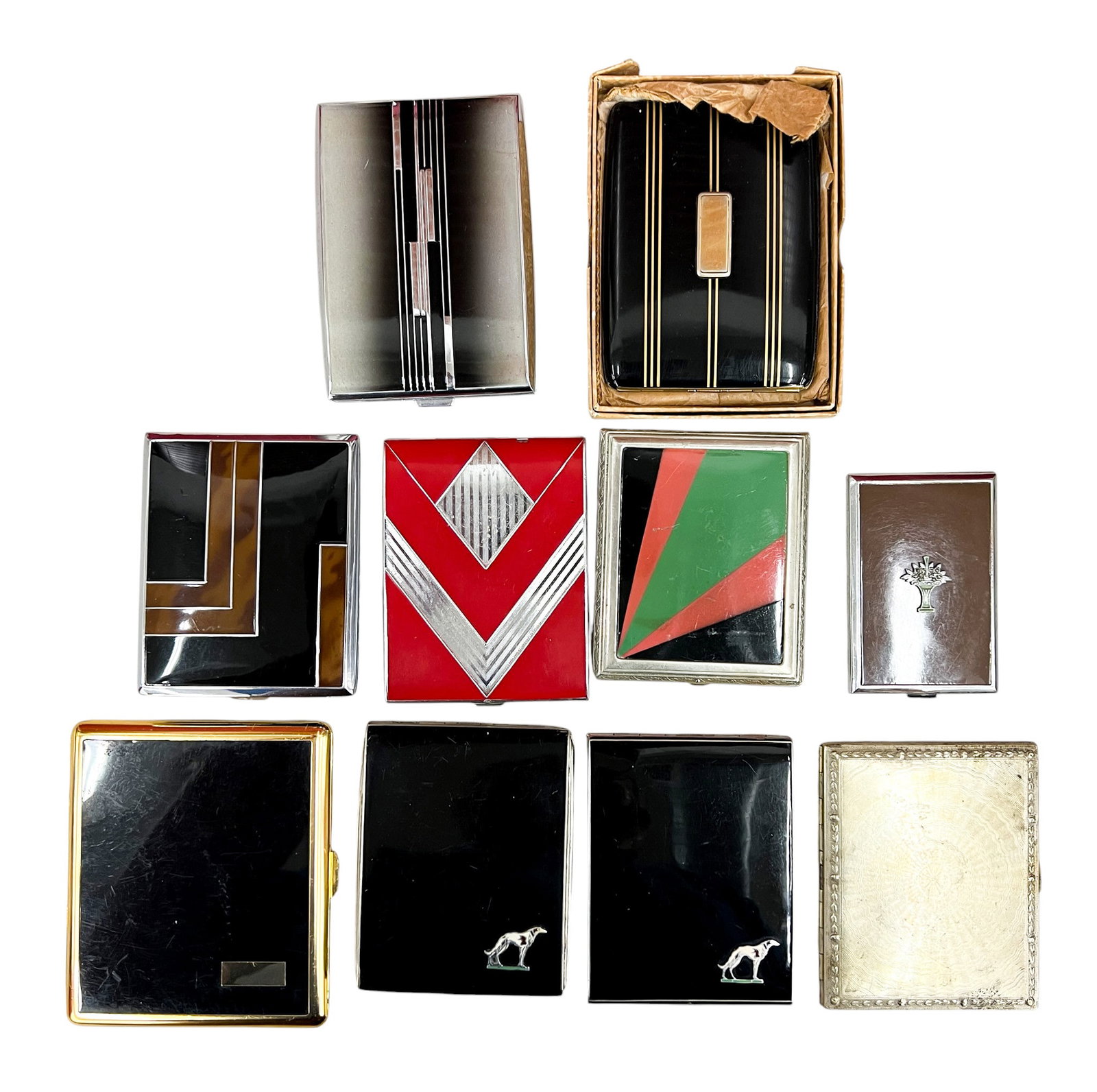 10pc Vintage Cigarette Cases (1 of 1)