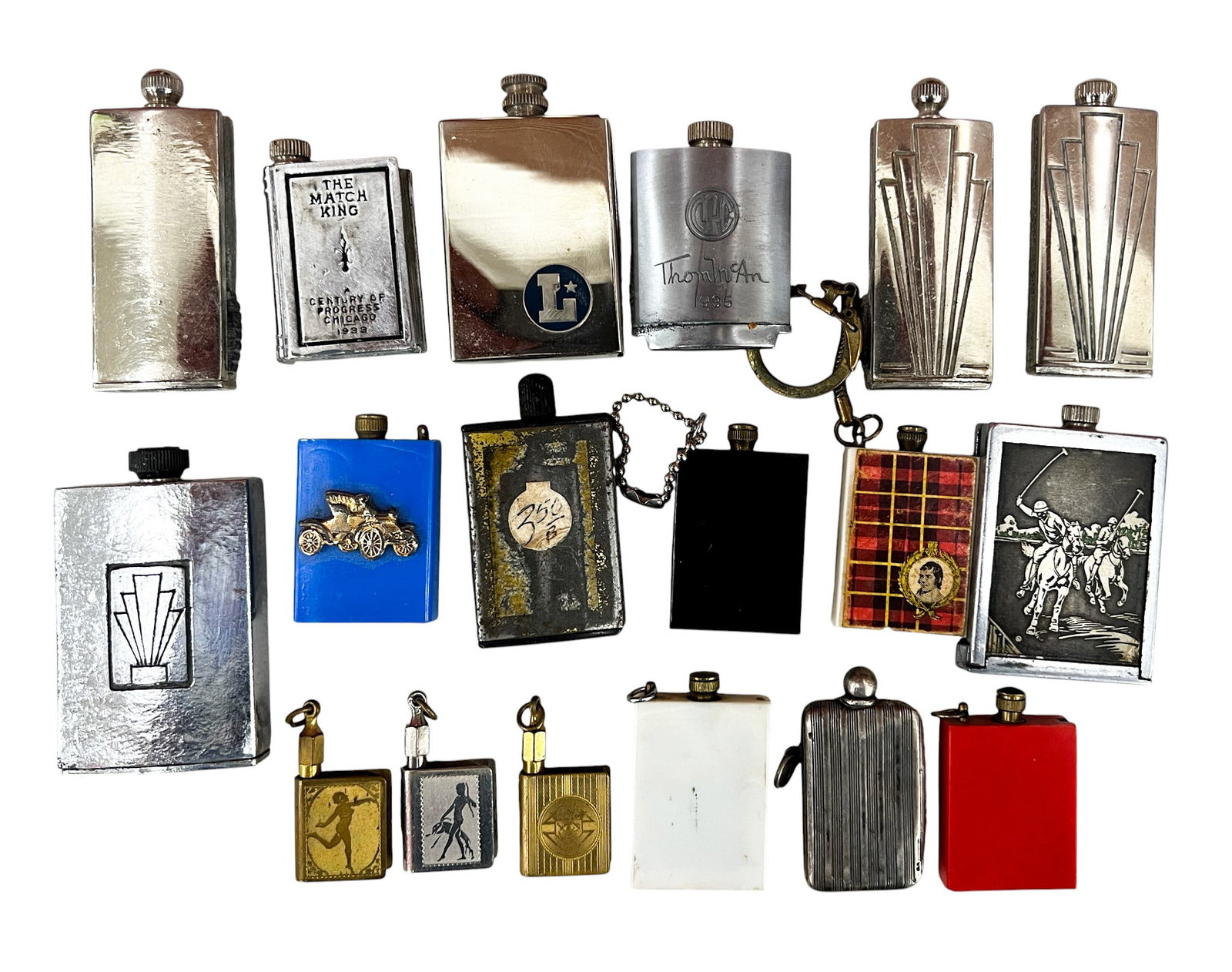 18pc Vintage Strike Lighters: 18pc Vintage Strike Lighters 2.75"x1.25" Largest