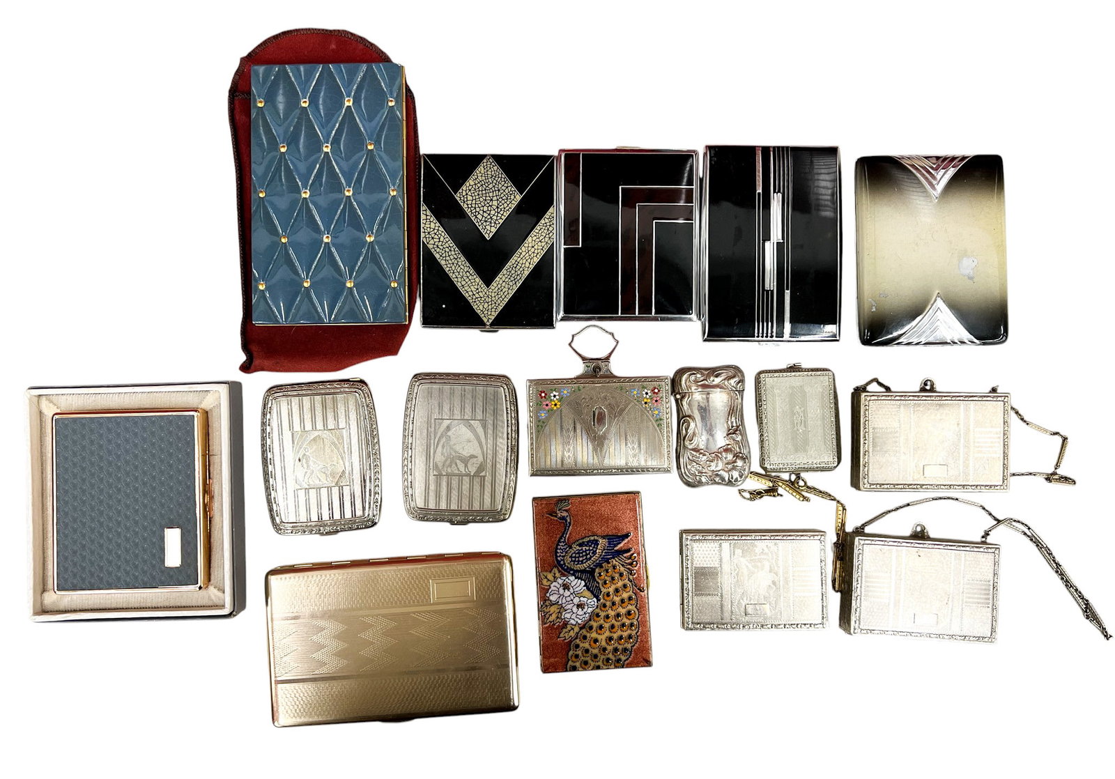 16pc Vintage Cigarette Cases & Compacts etc. (1 of 1)