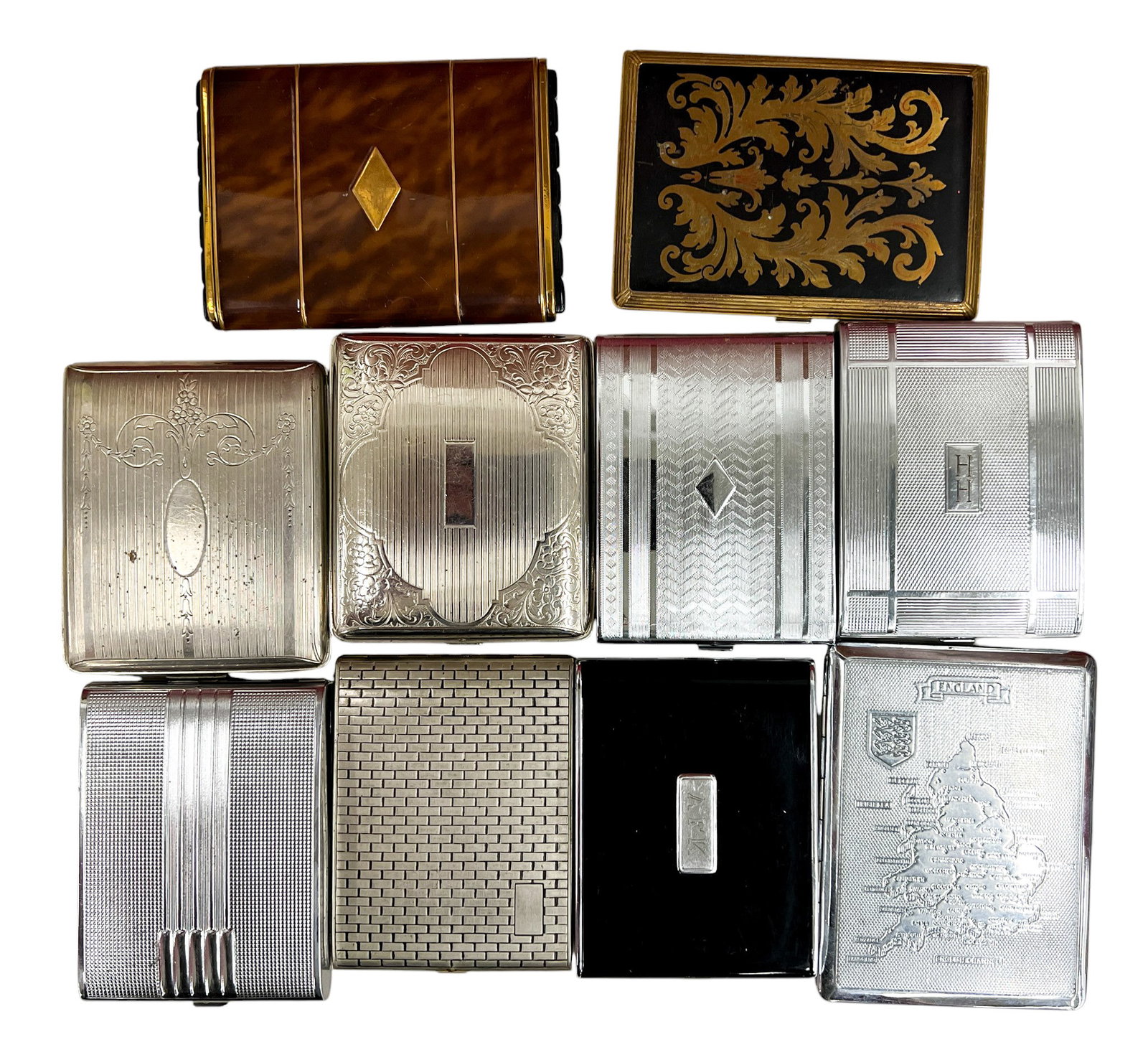 10pc Vintage Cigarette Cases (1 of 1)