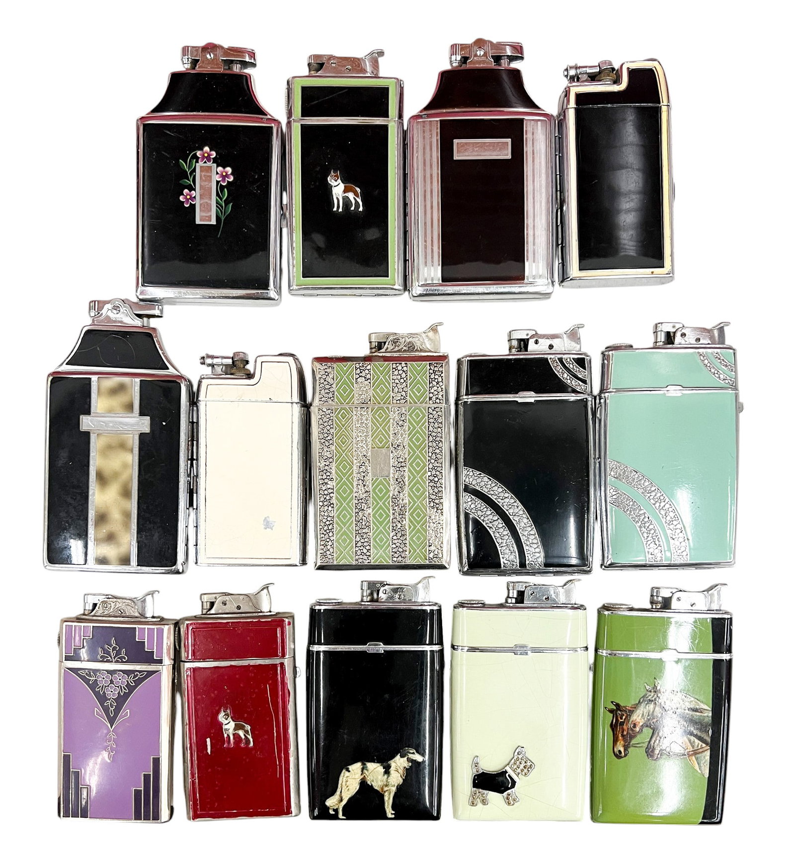 14pc Vintage Art Deco Case Lighters etc. (1 of 1)