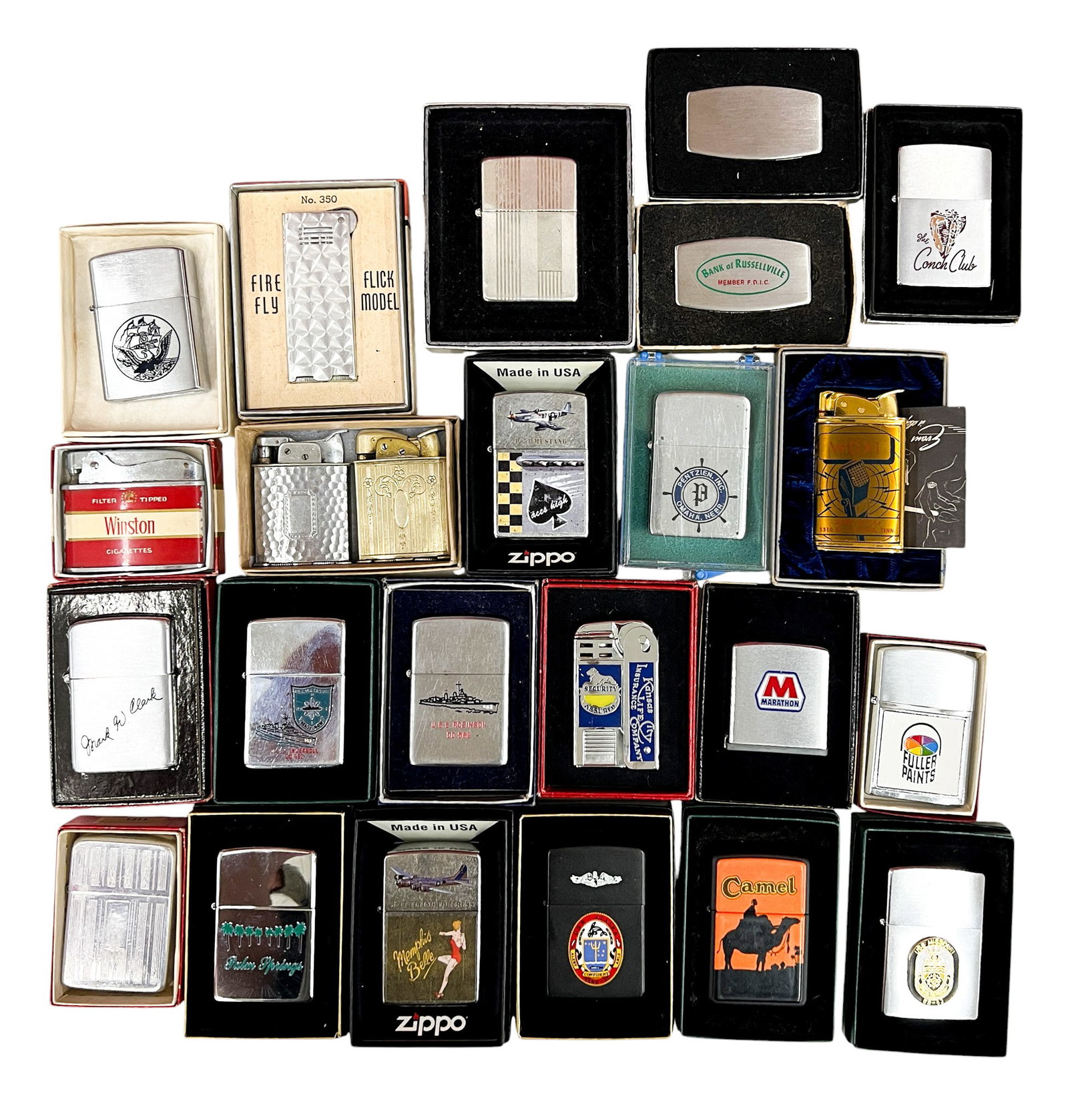 24pc Vintage Lighters w Cases (1 of 1)