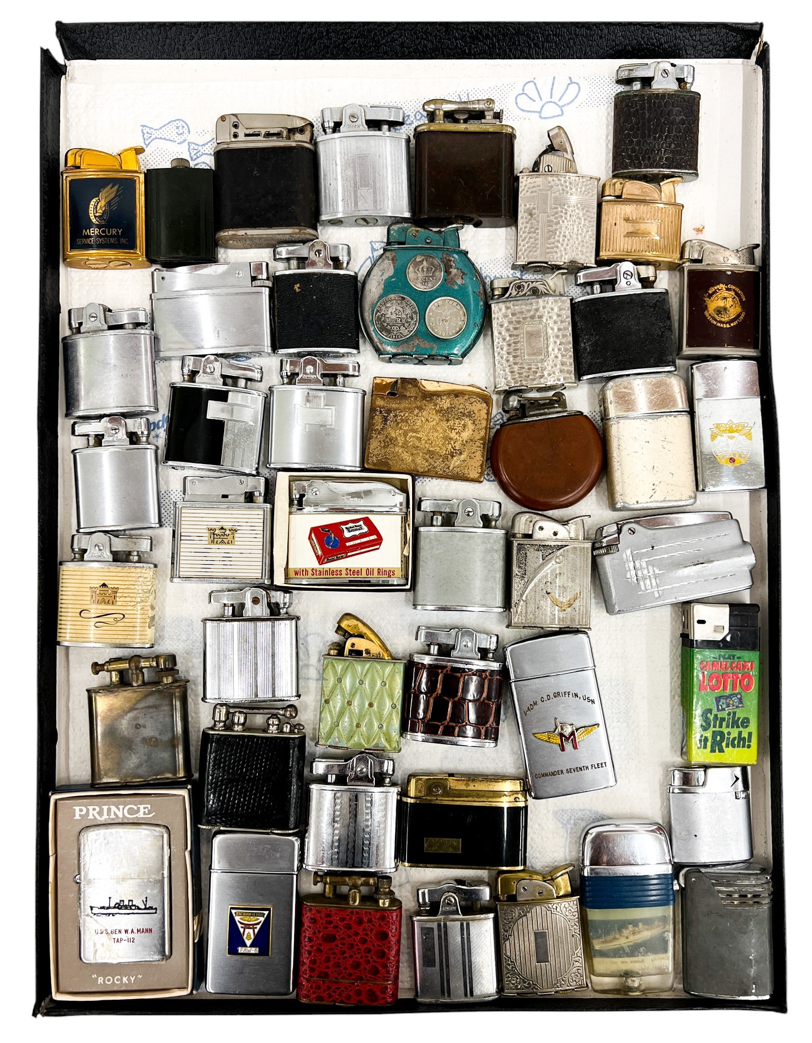 45pc Vintage Lighters w Box (1 of 1)